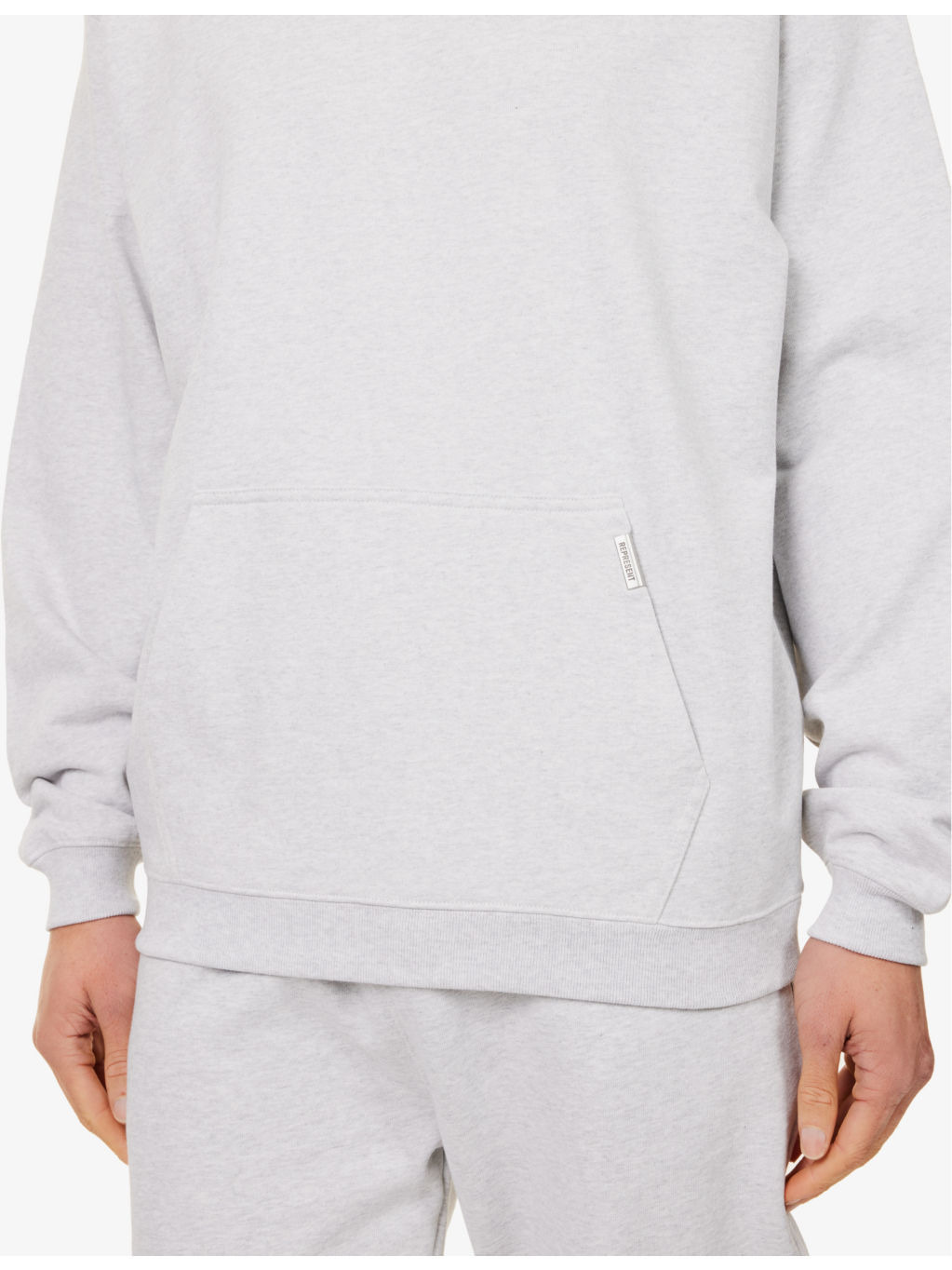Initial kangaroo-pocket relaxed-fit cotton-jersey hoody - 5