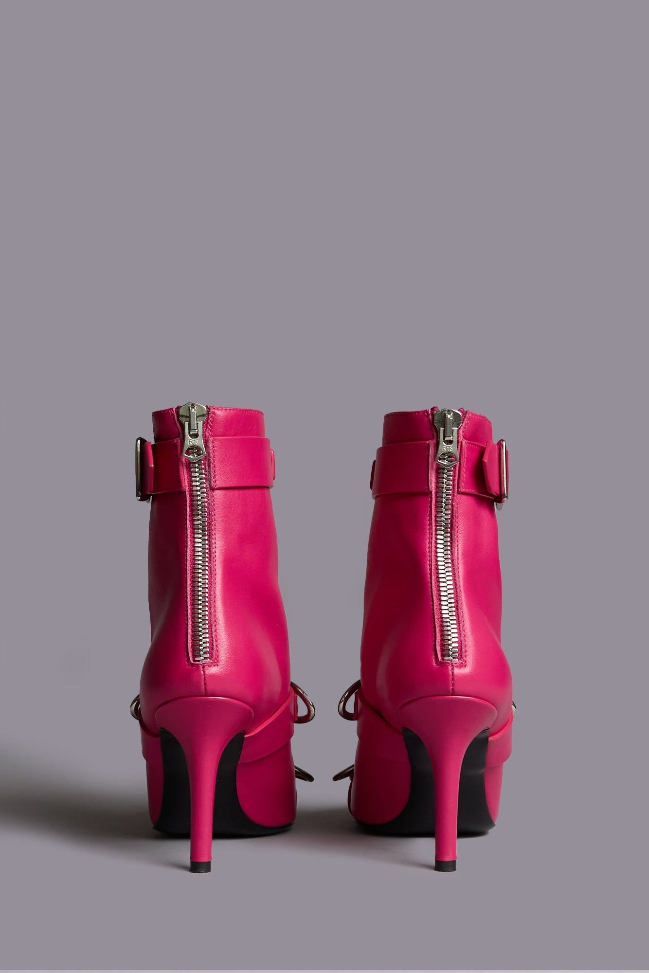 STRAPPED SKINNY ANKLE HEELED BOOT - 4