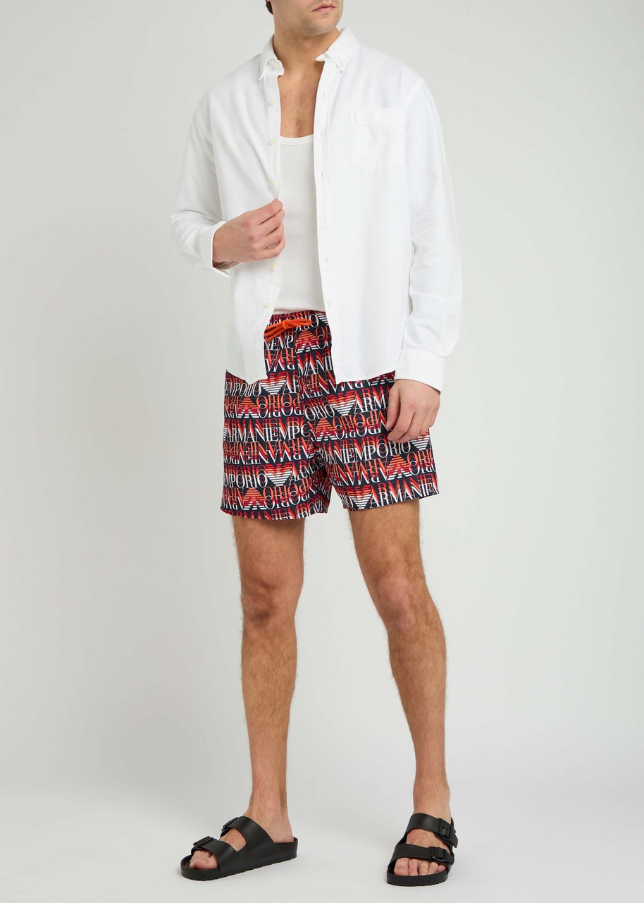 Emporio Armani Logo-print Shell Swim Shorts - 4