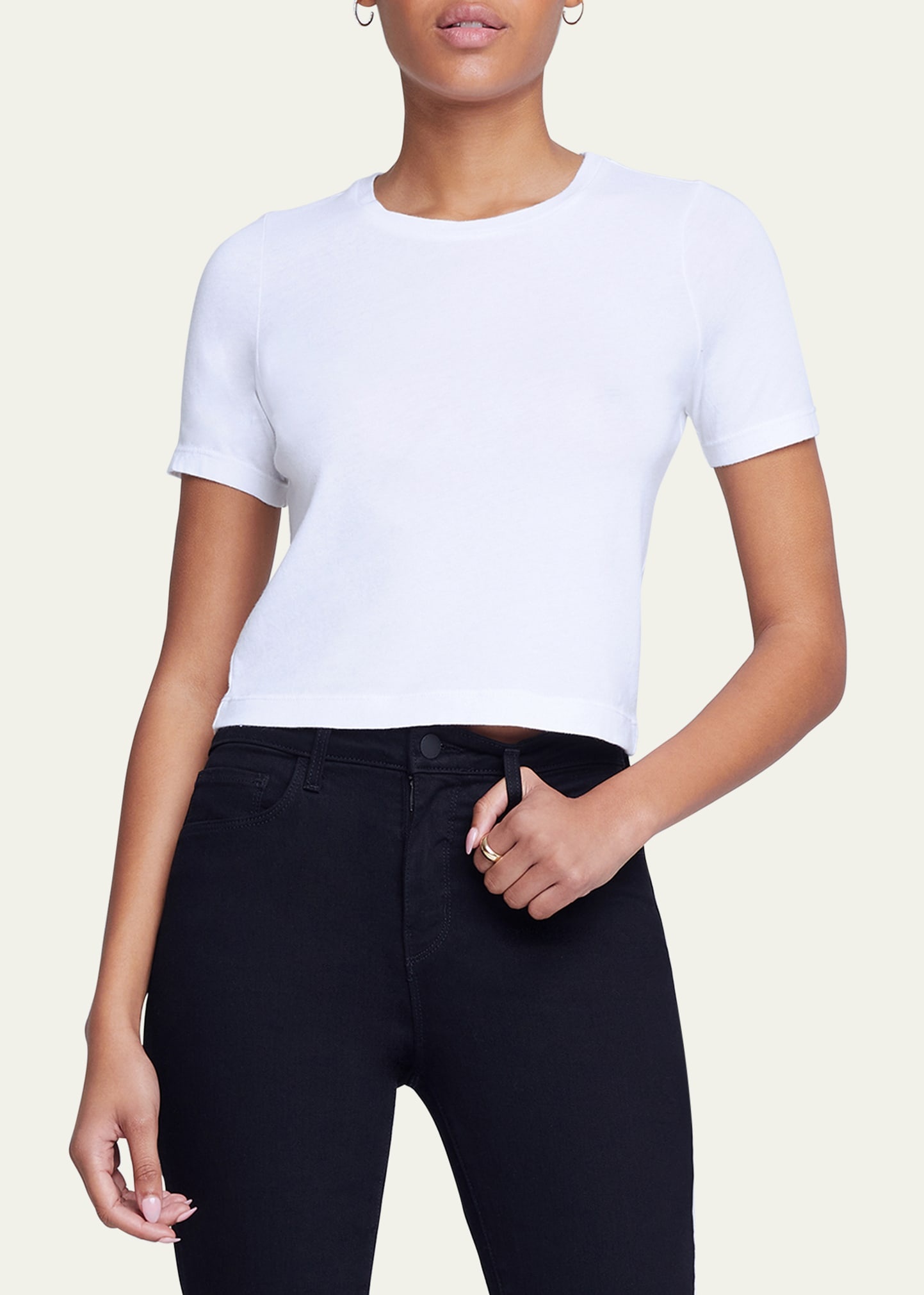 Donna Short-Sleeve Cropped Tee - 5