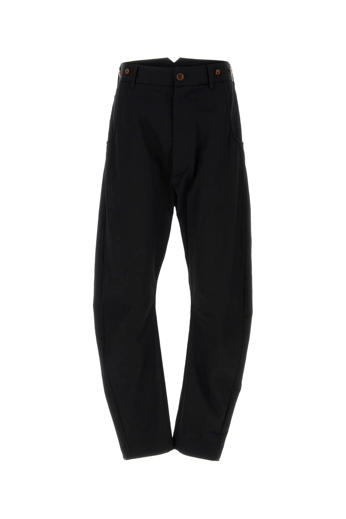 Black stretch cotton pant - 1