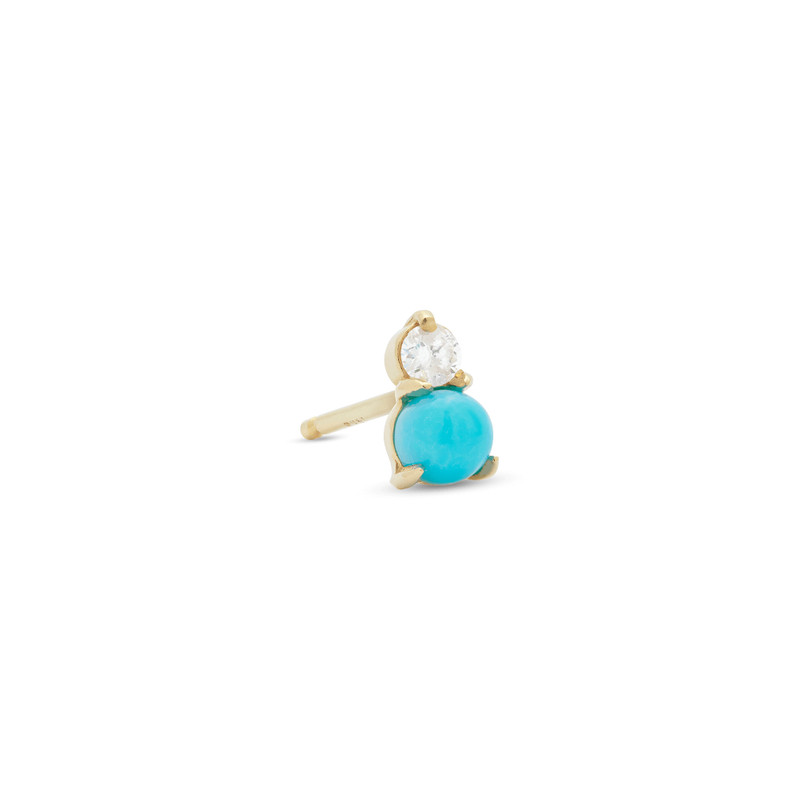Turquoise and Topaz Buddy Stud 3
