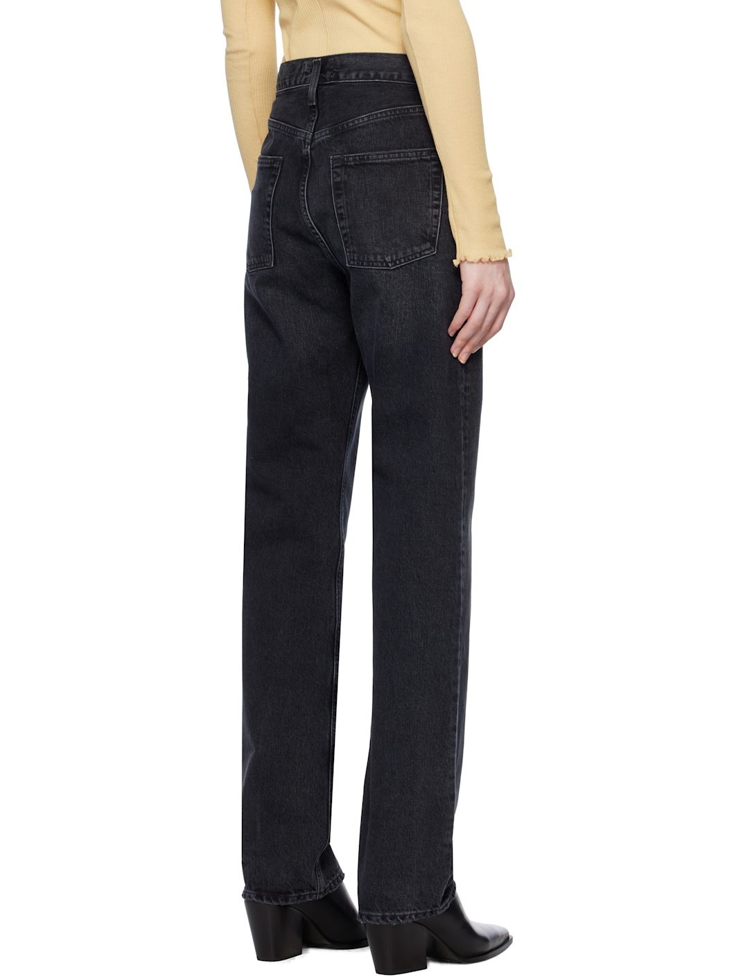 Black V-Waist Kelly Jeans - 3