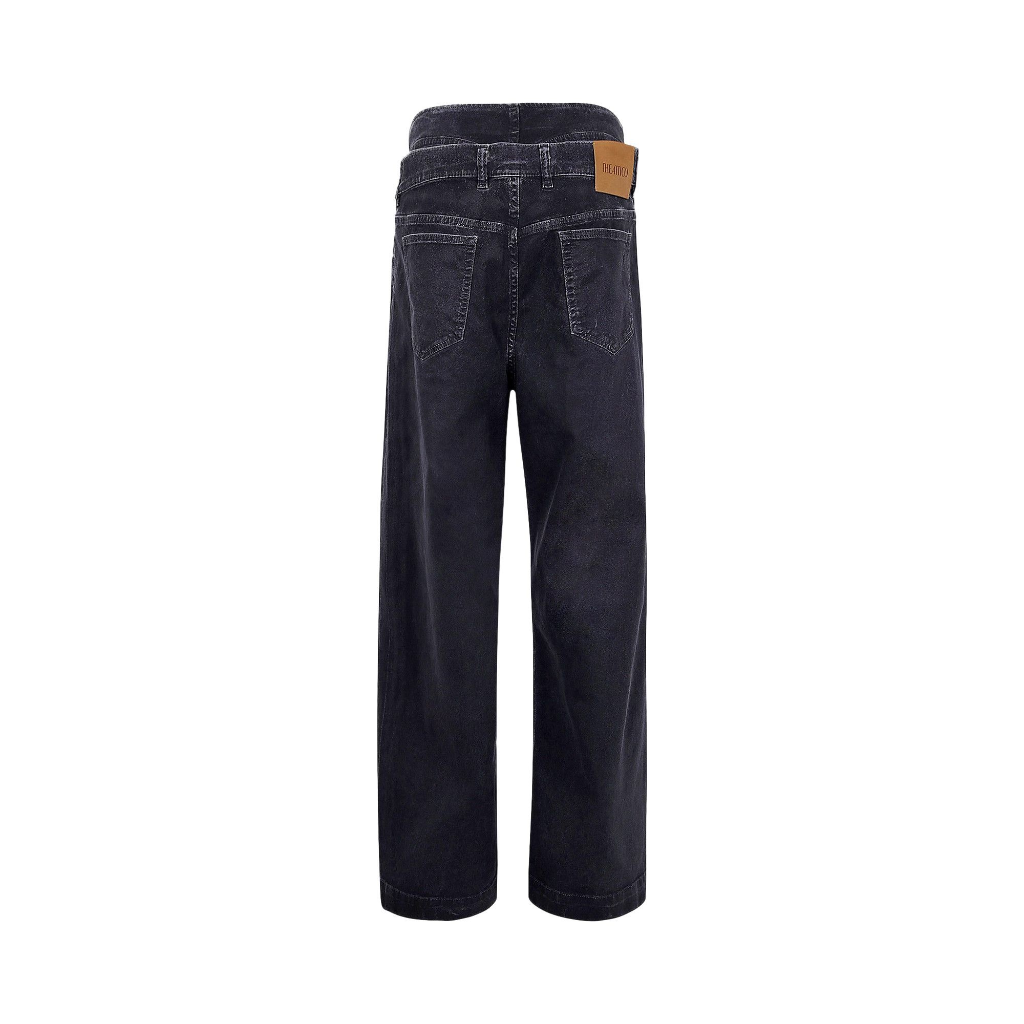 The Attico Wide Leg Jeans 'Navy Blue' - 2