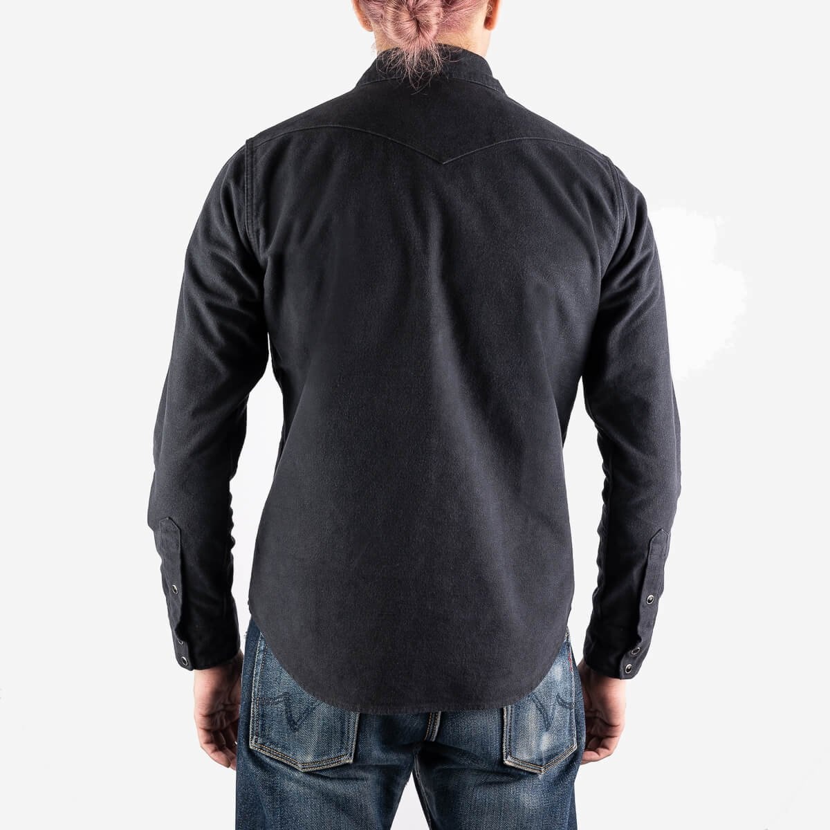 9oz Raised Whipcord Western Shirt - Black - 3