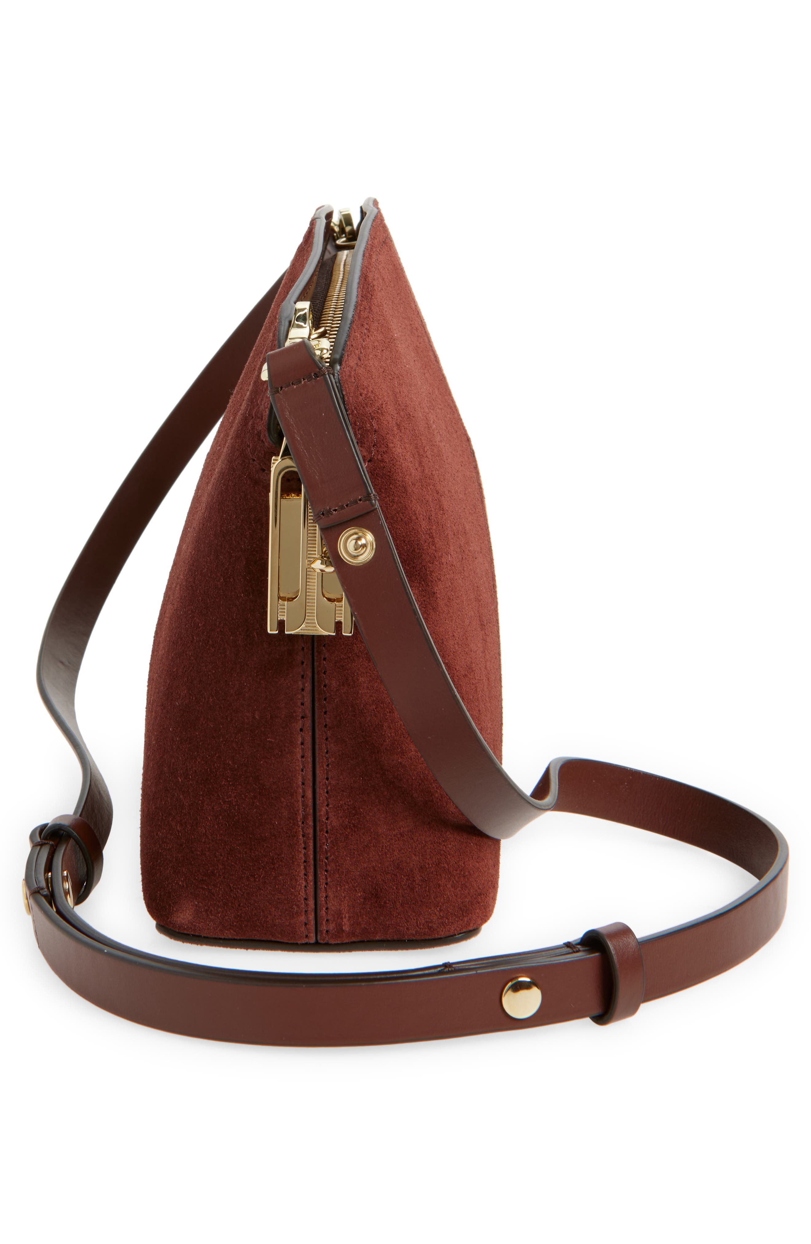 Victoria Beckham Victoria Suede Crossbody in Dark Brown at Nordstrom - 6
