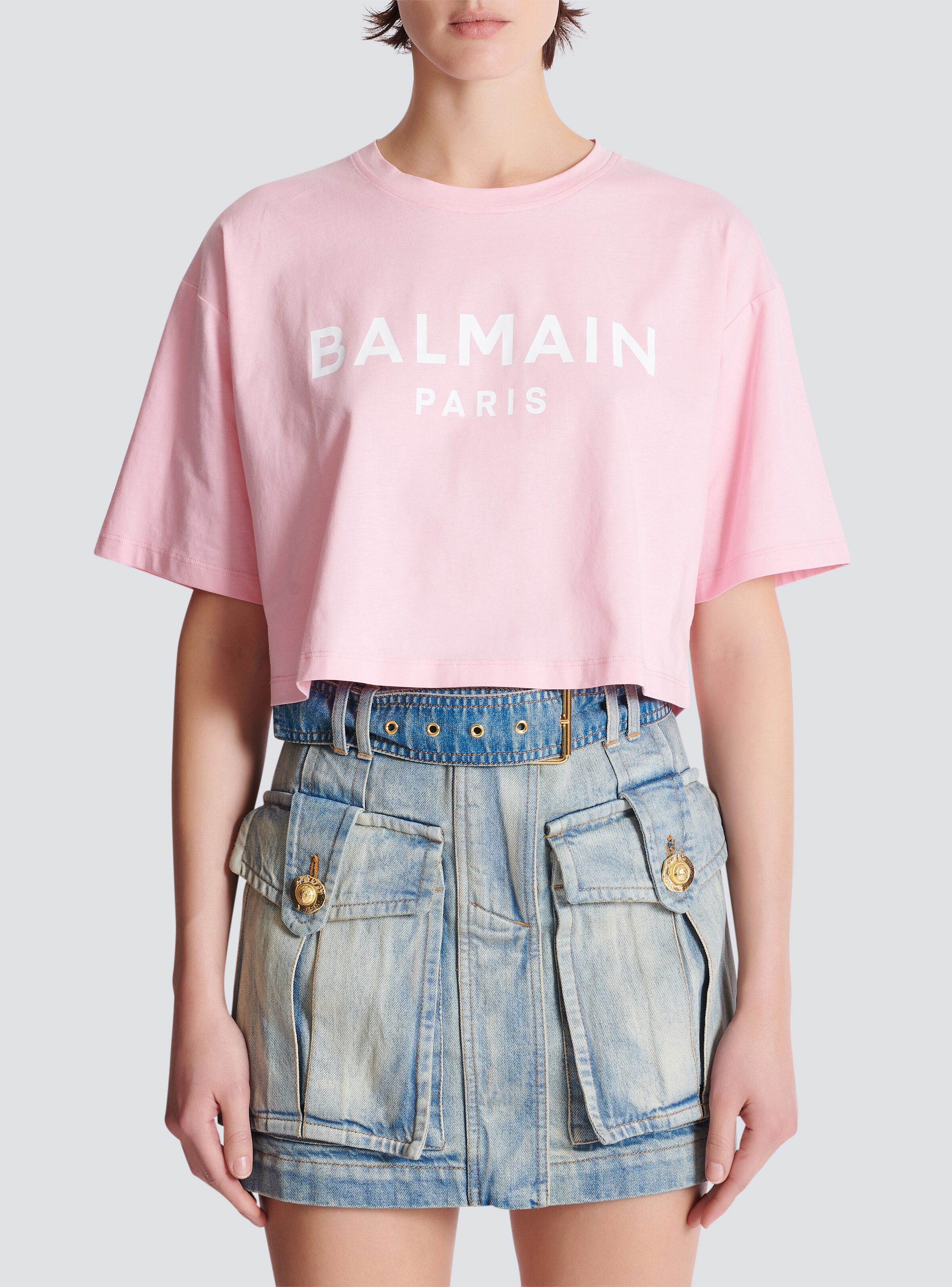 T-shirt with Balmain Paris print - 5