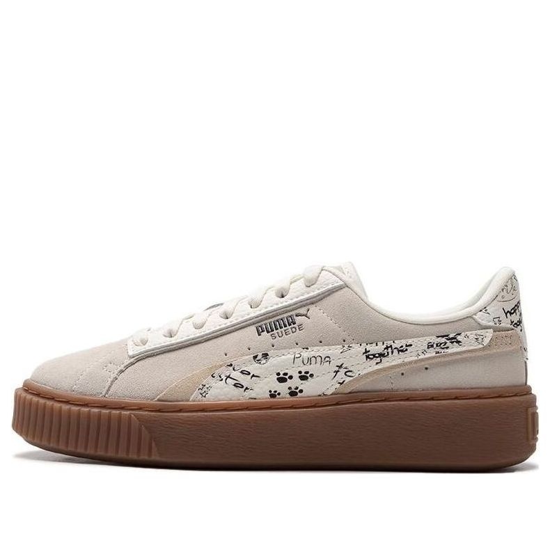 (WMNS) PUMA Suede Platform Draw 'Beige White' 395904-01 - 1