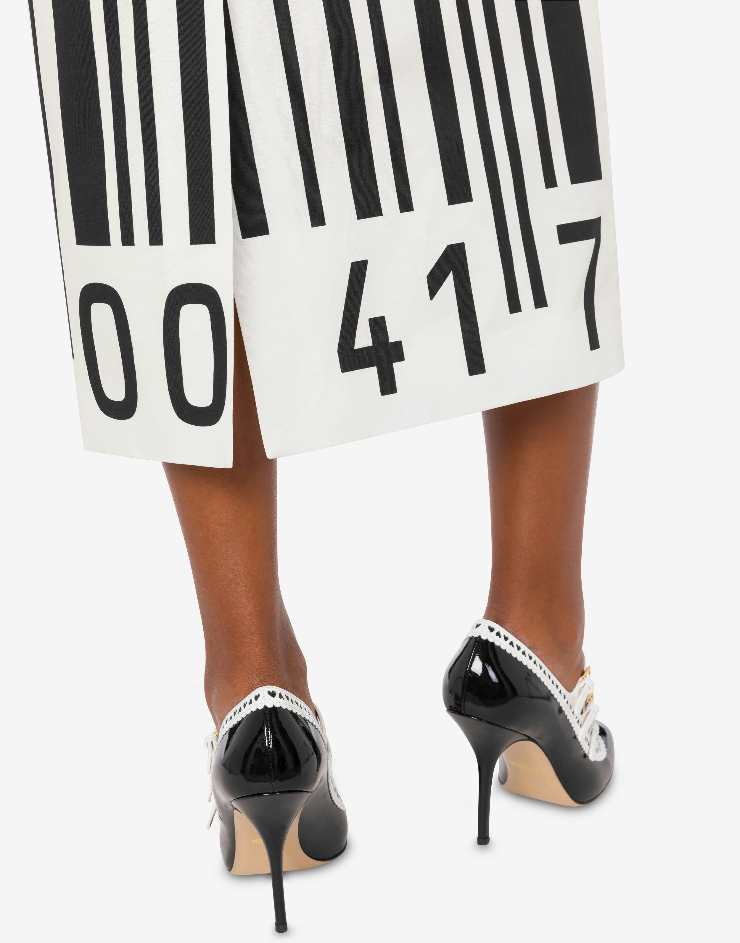 BARCODE POPLIN SKIRT - 4