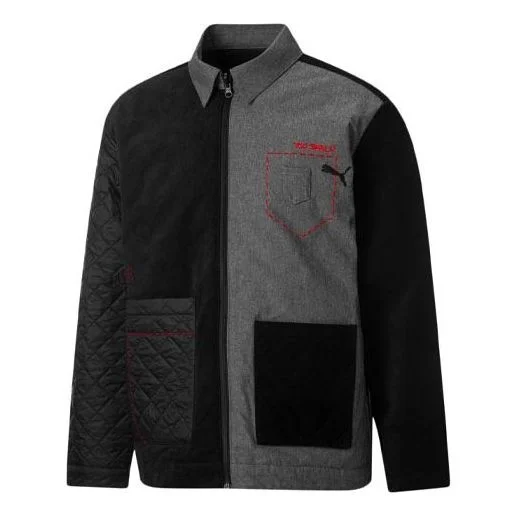 PUMA x Michael Lau Crossover 카디건 캐주얼 스포츠 반전 가능한 재킷 검정 530354-01 - 1