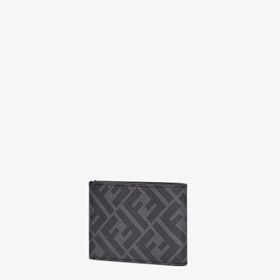 FENDI Gray fabric bi-fold wallet outlook