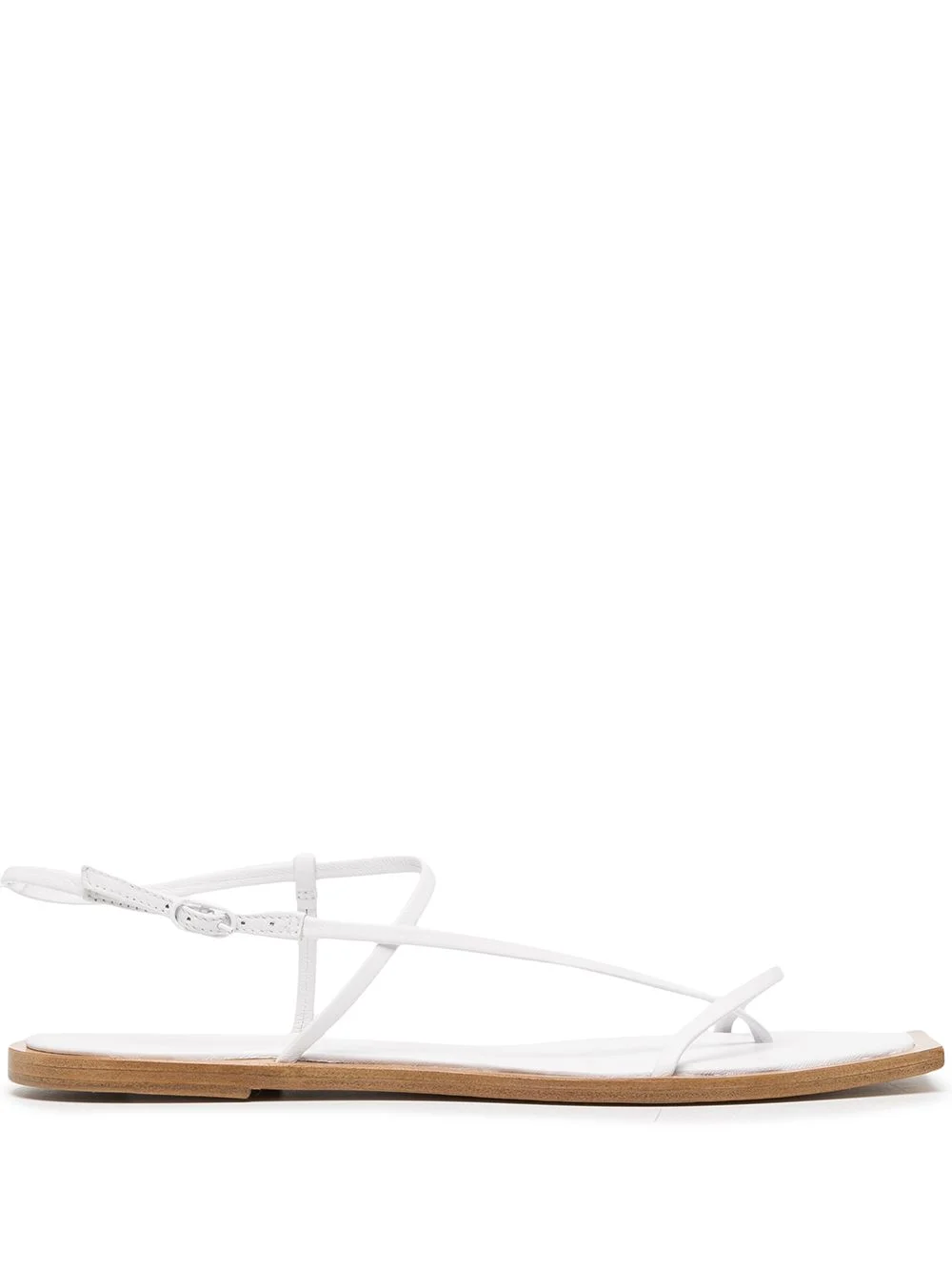 Filament square-toe flat sandals - 1