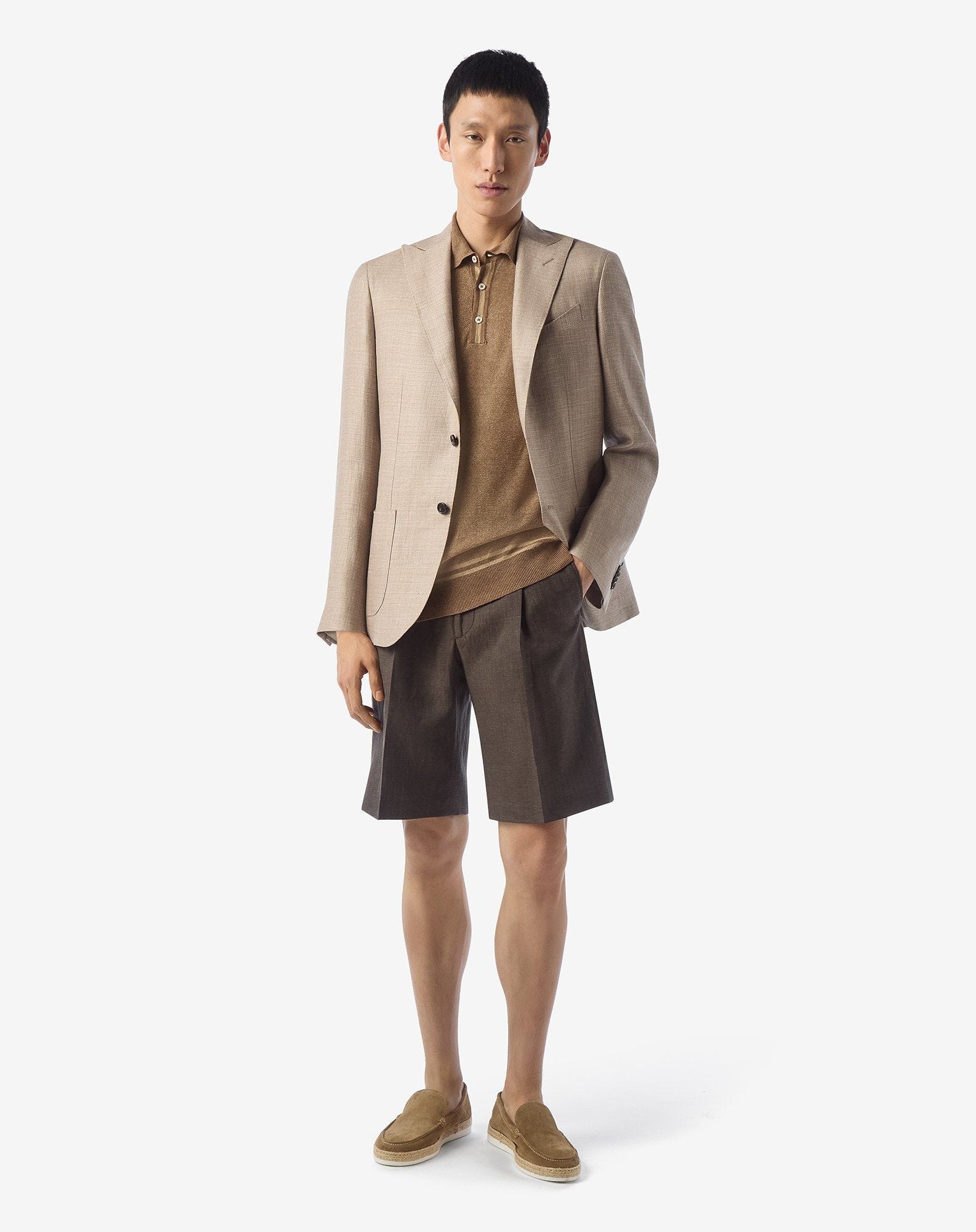 Brown wool and linen jacket - 2