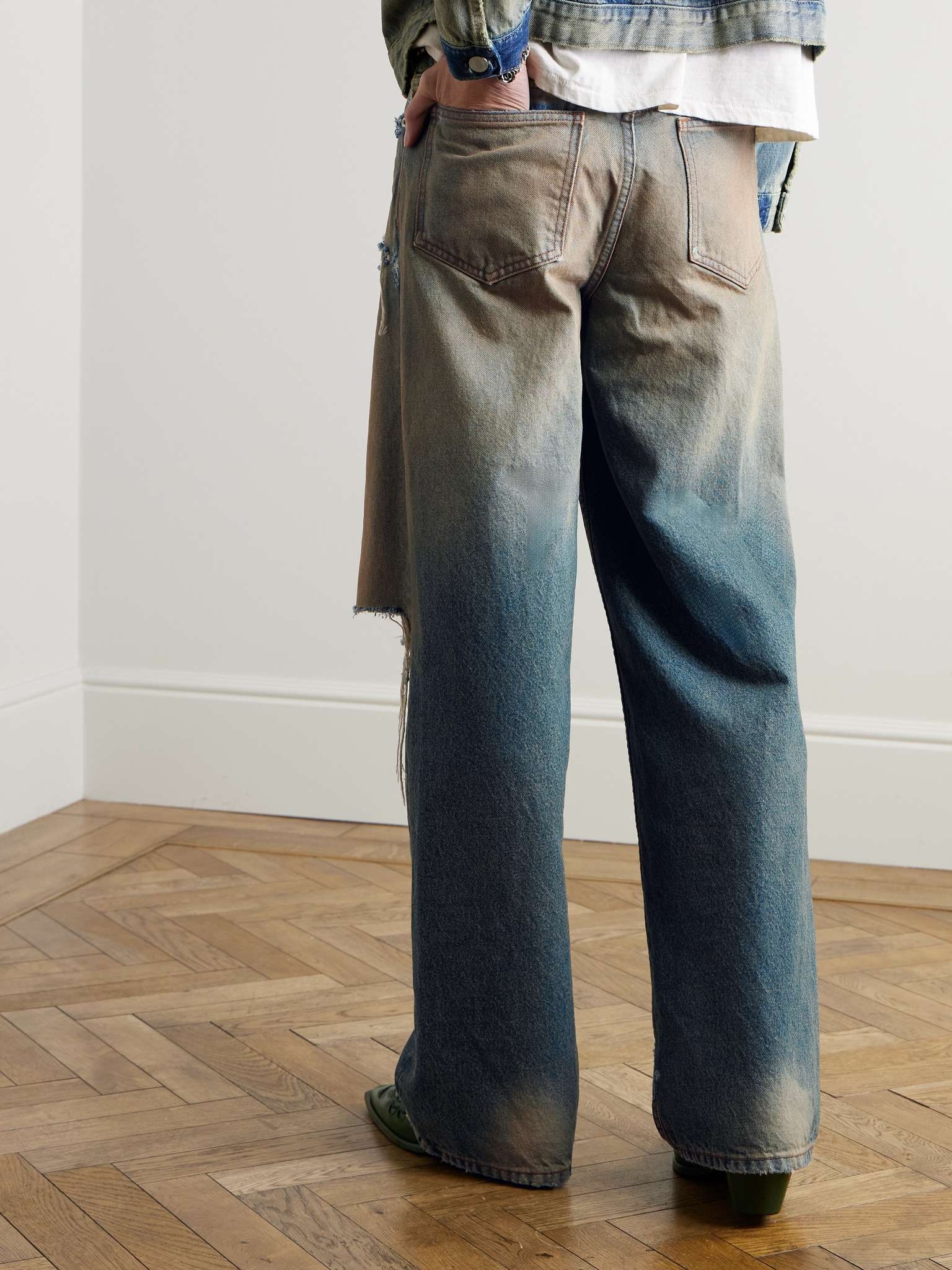 Straight-Leg Embellished Distressed Jeans - 4