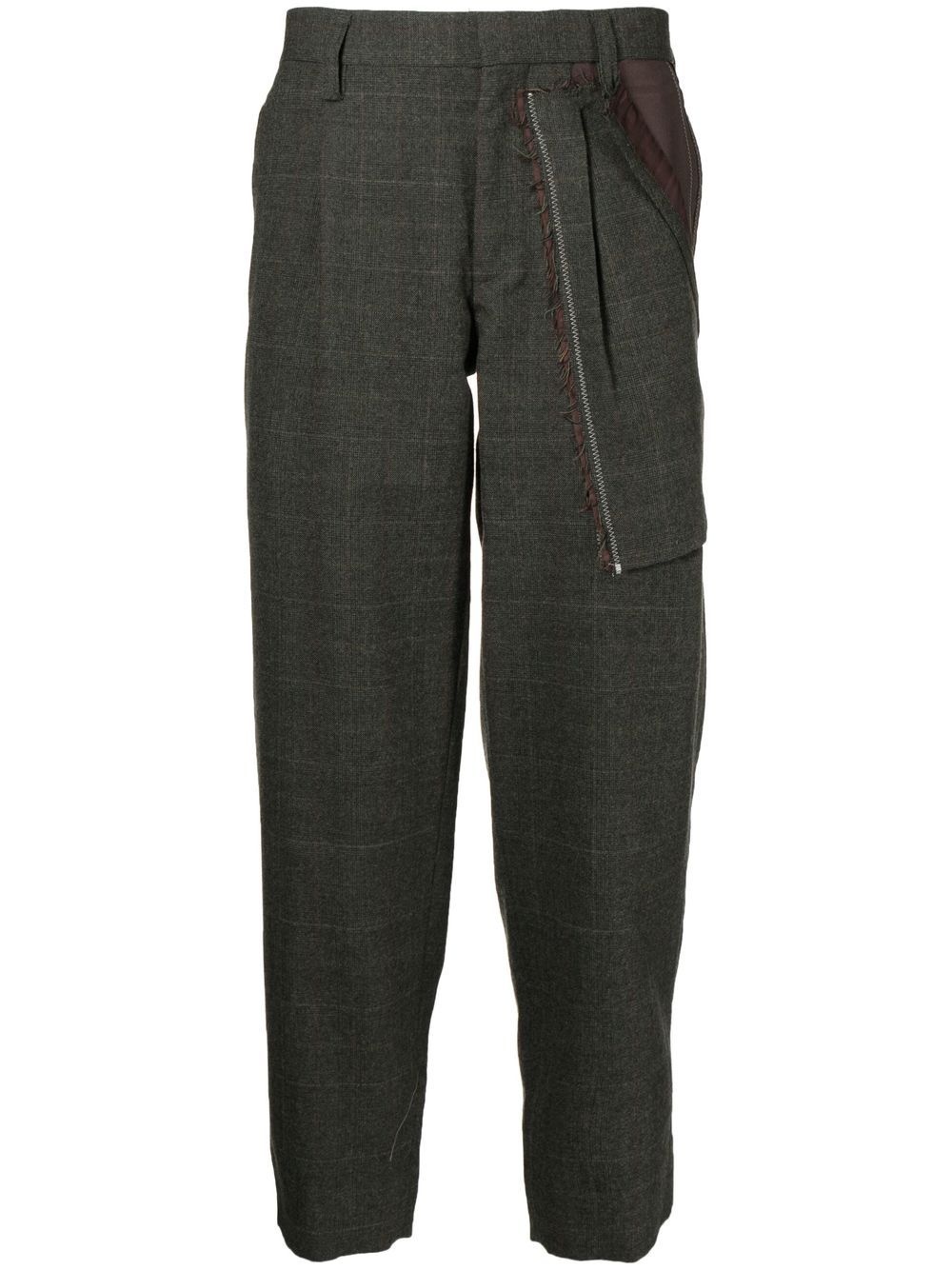 deconstructed slim-fit trousers - 1