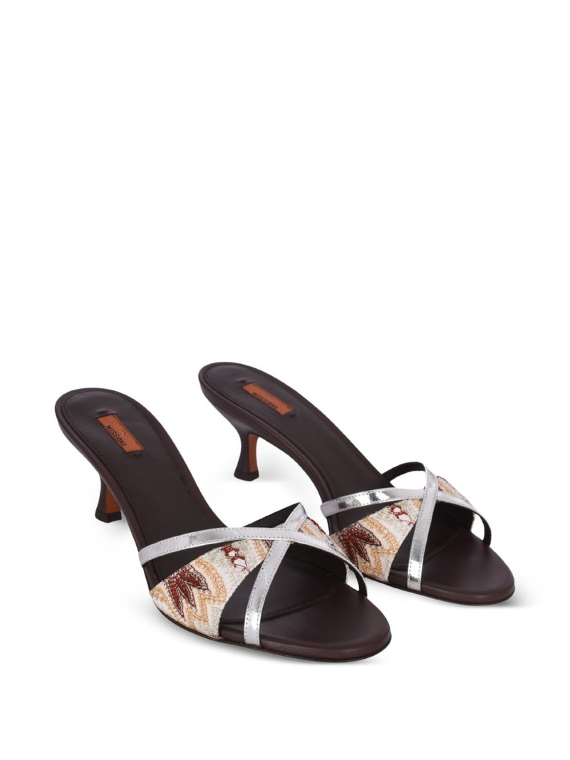 Missoni Kate raschel-arabesque strappy sandals outlook