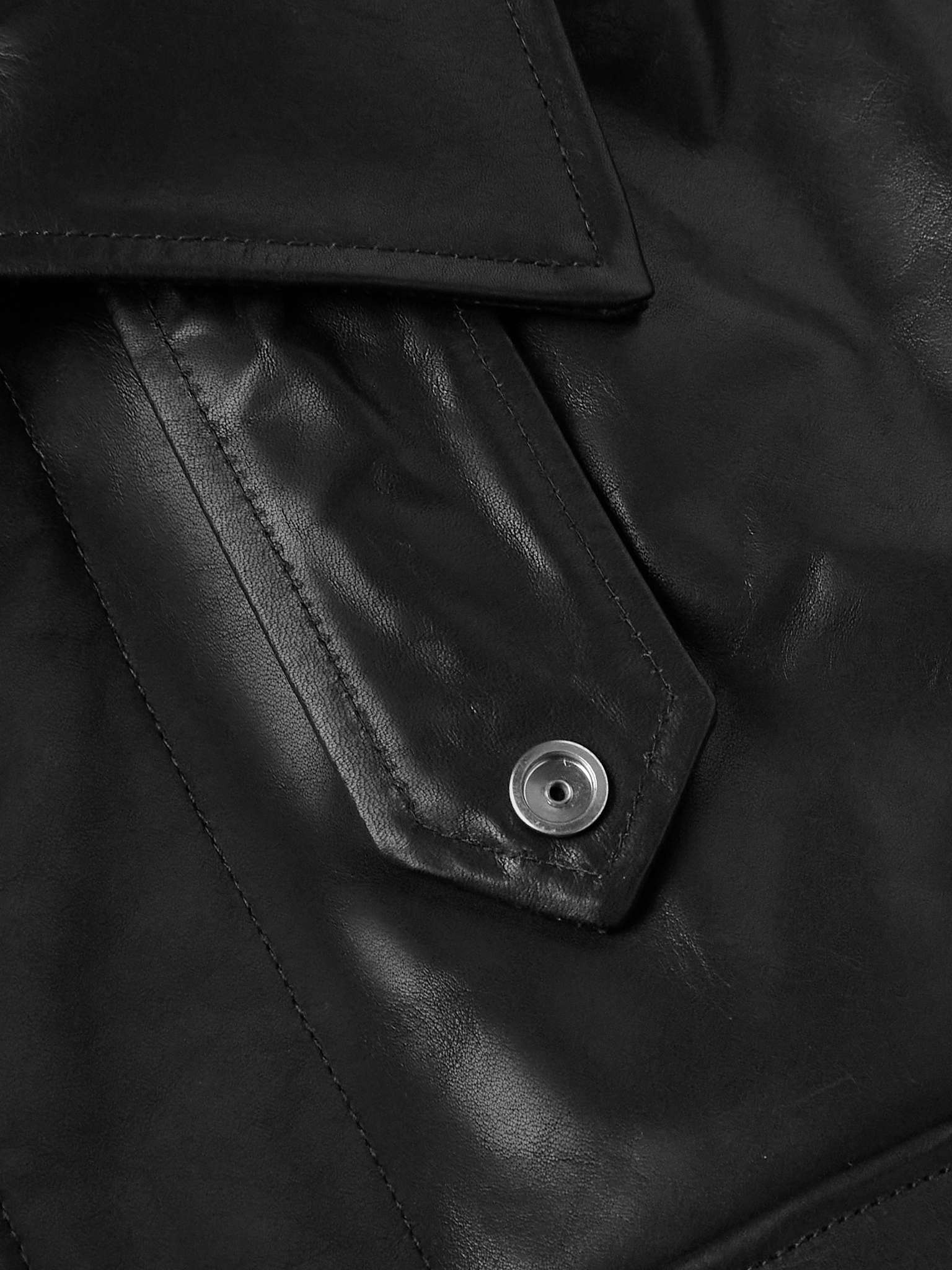 Cache Cropped Leather Jacket - 5