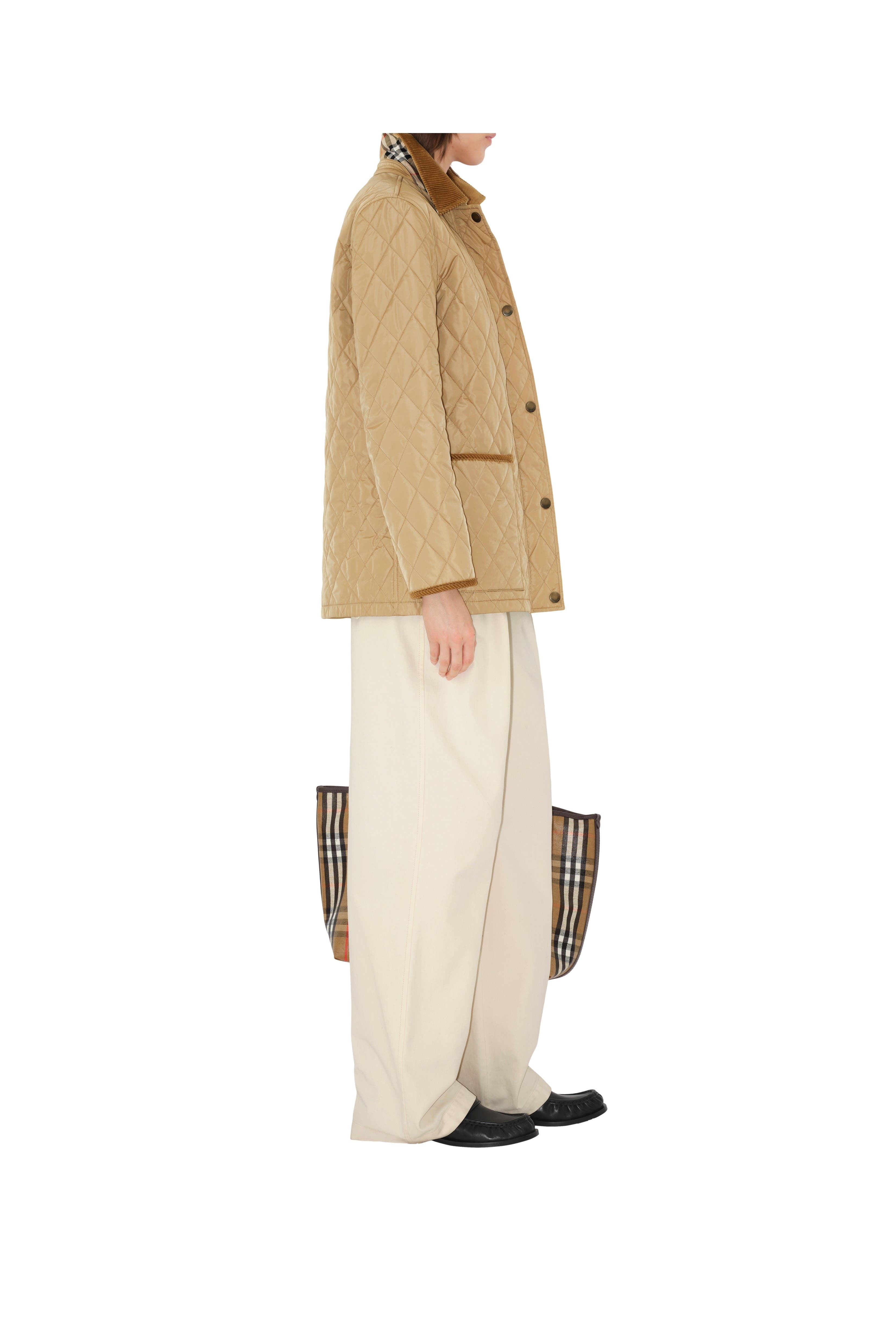 burberry Quilted Nylon Barn Jacket in Flax/sand at Nordstrom - 4
