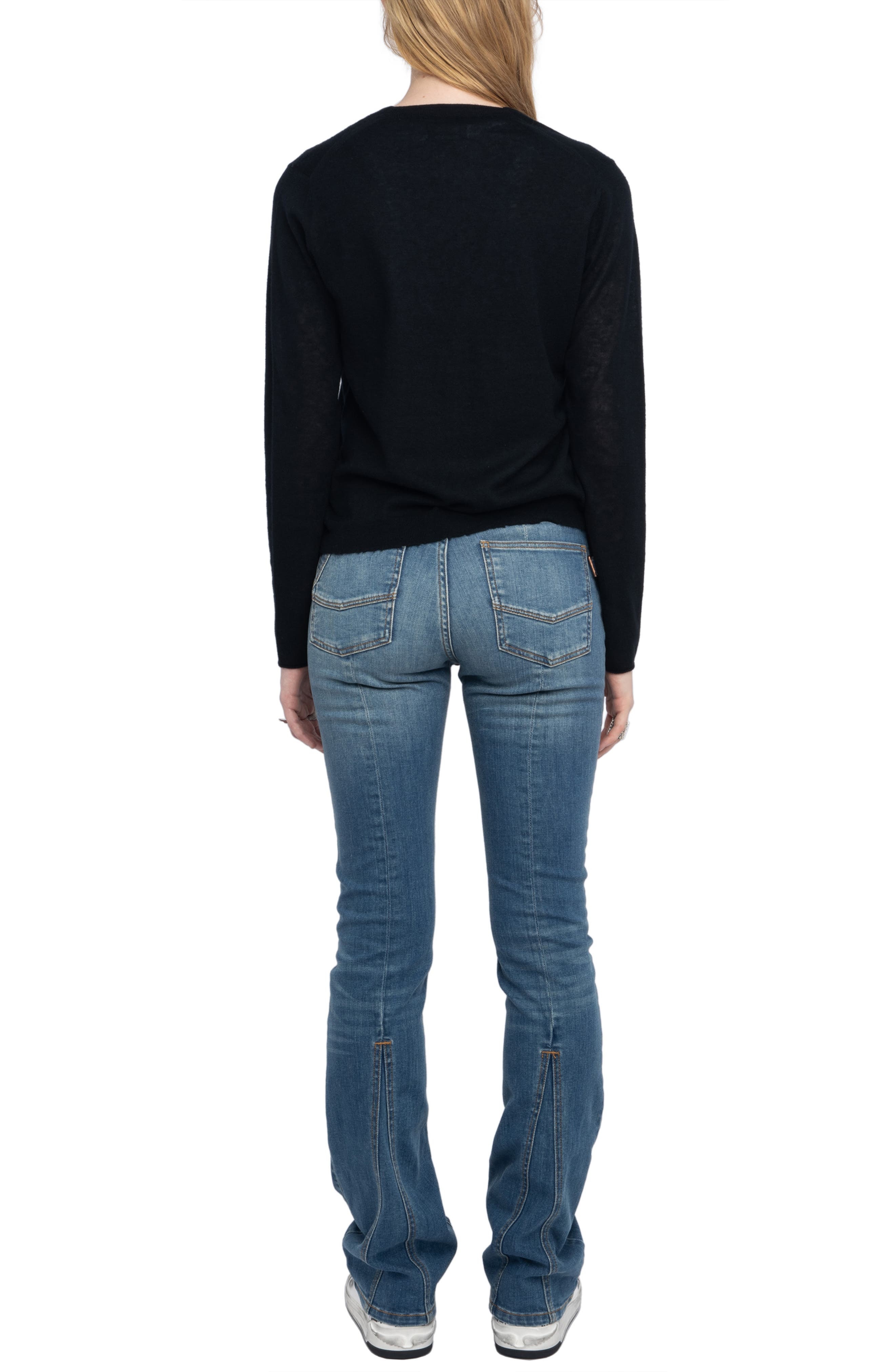 Zadig & Voltaire Manylla Cashmere Cardigan in Black at Nordstrom - 6