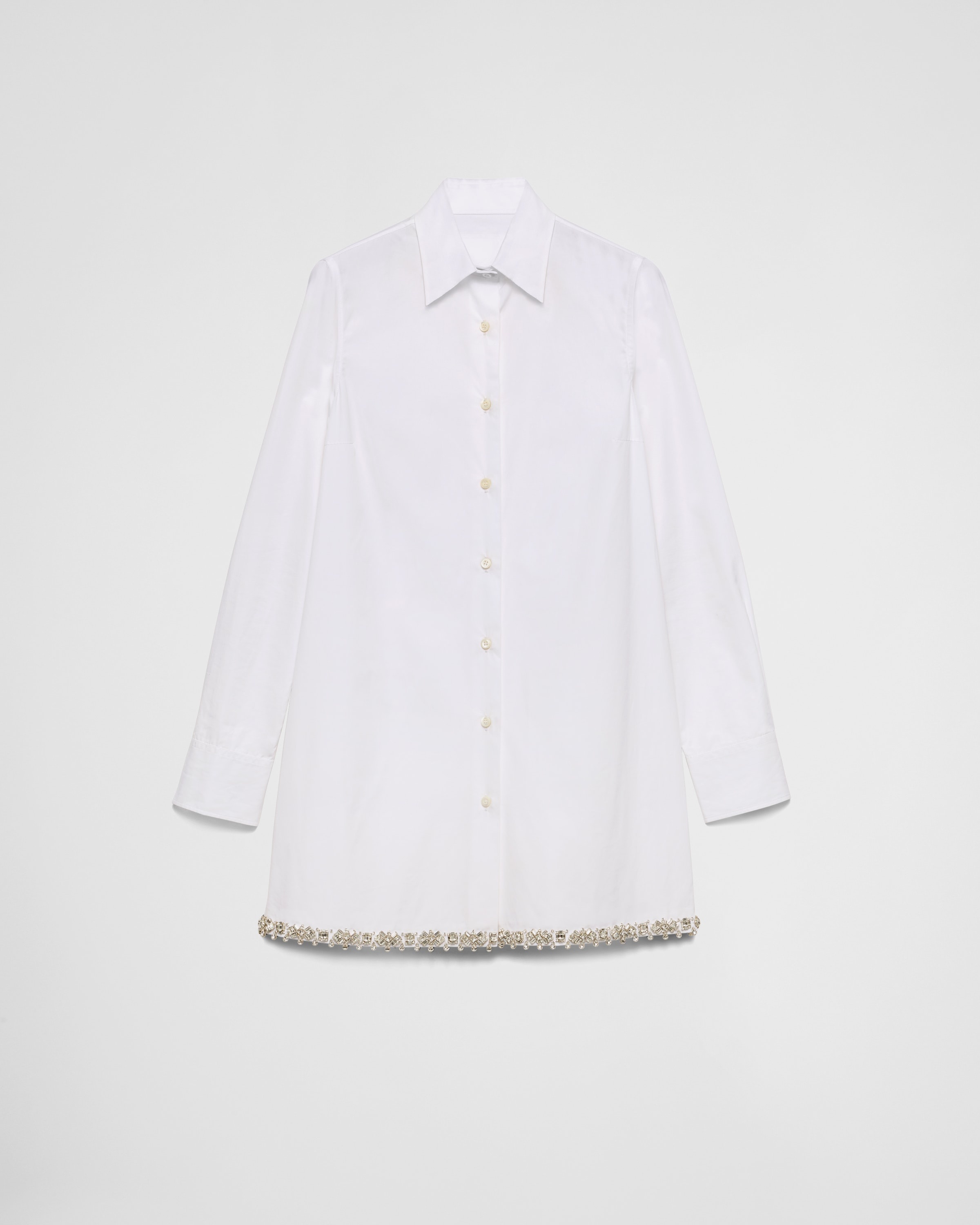 Embroidered poplin shirt - 1