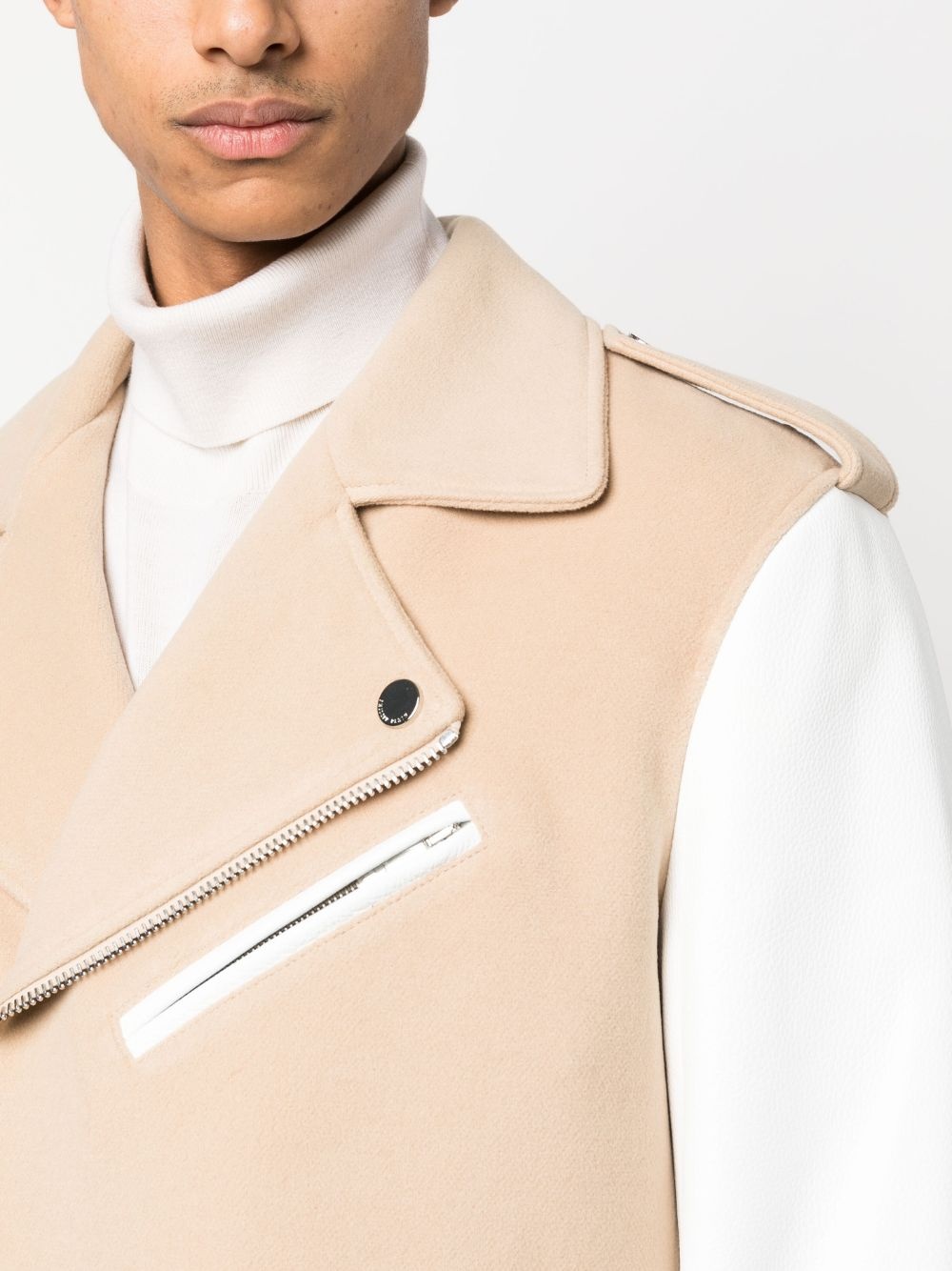 leather biker jacket - 5