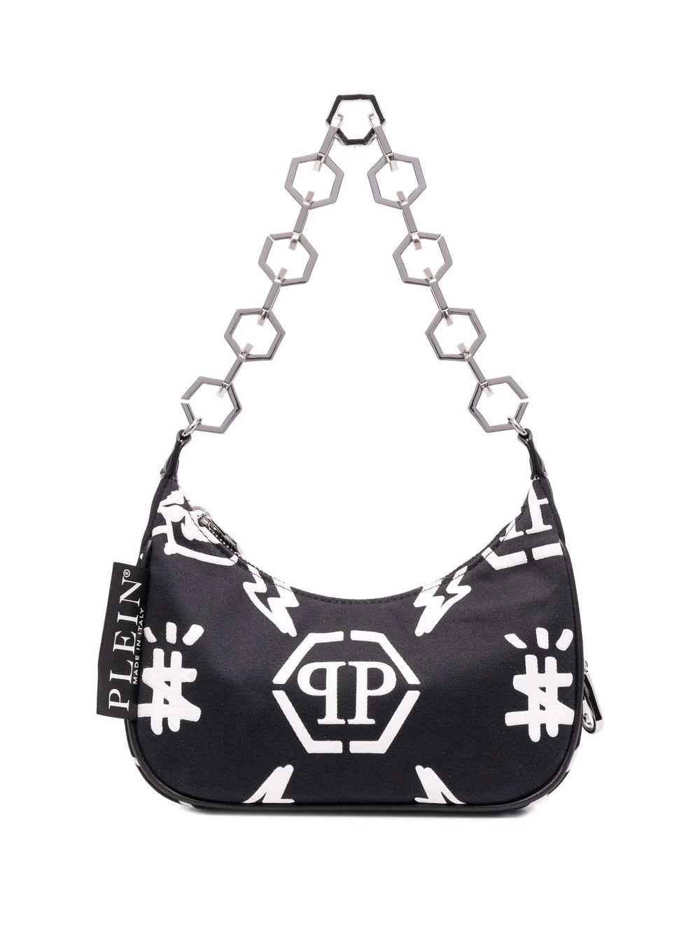 Monogram print shoulder bag - 1