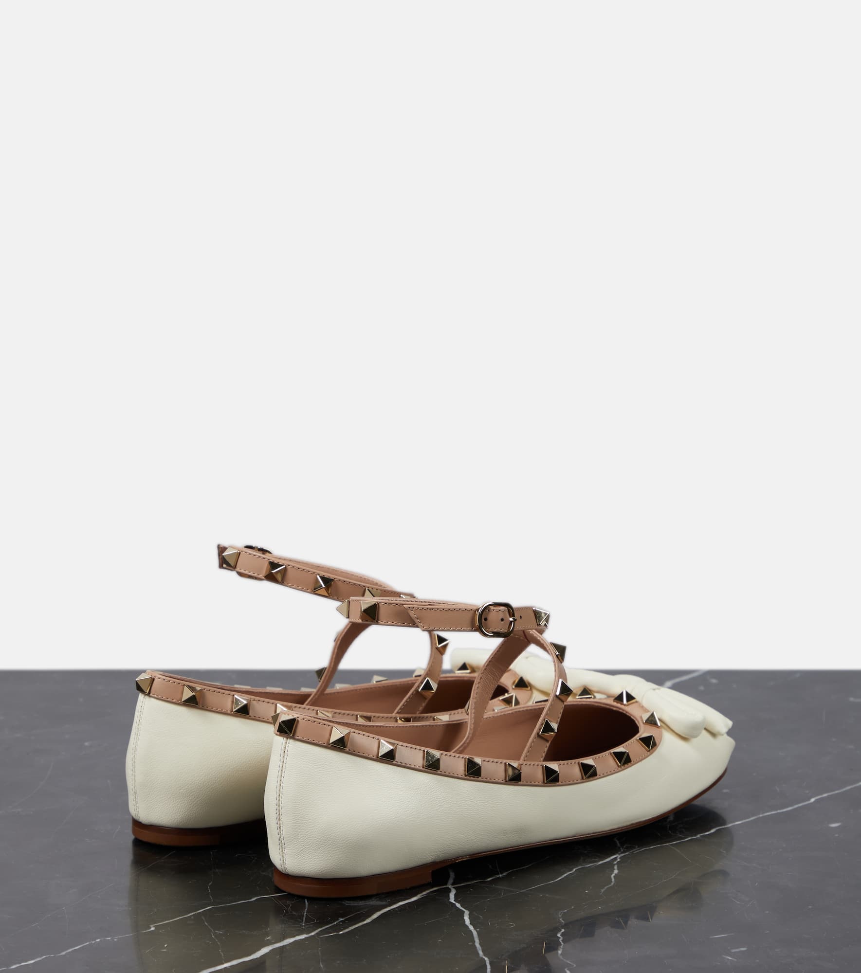 Valentino Rockstud leather ballet flats | REVERSIBLE