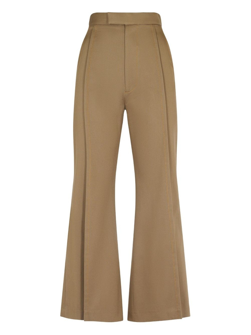 high-waisted flared trousers 1