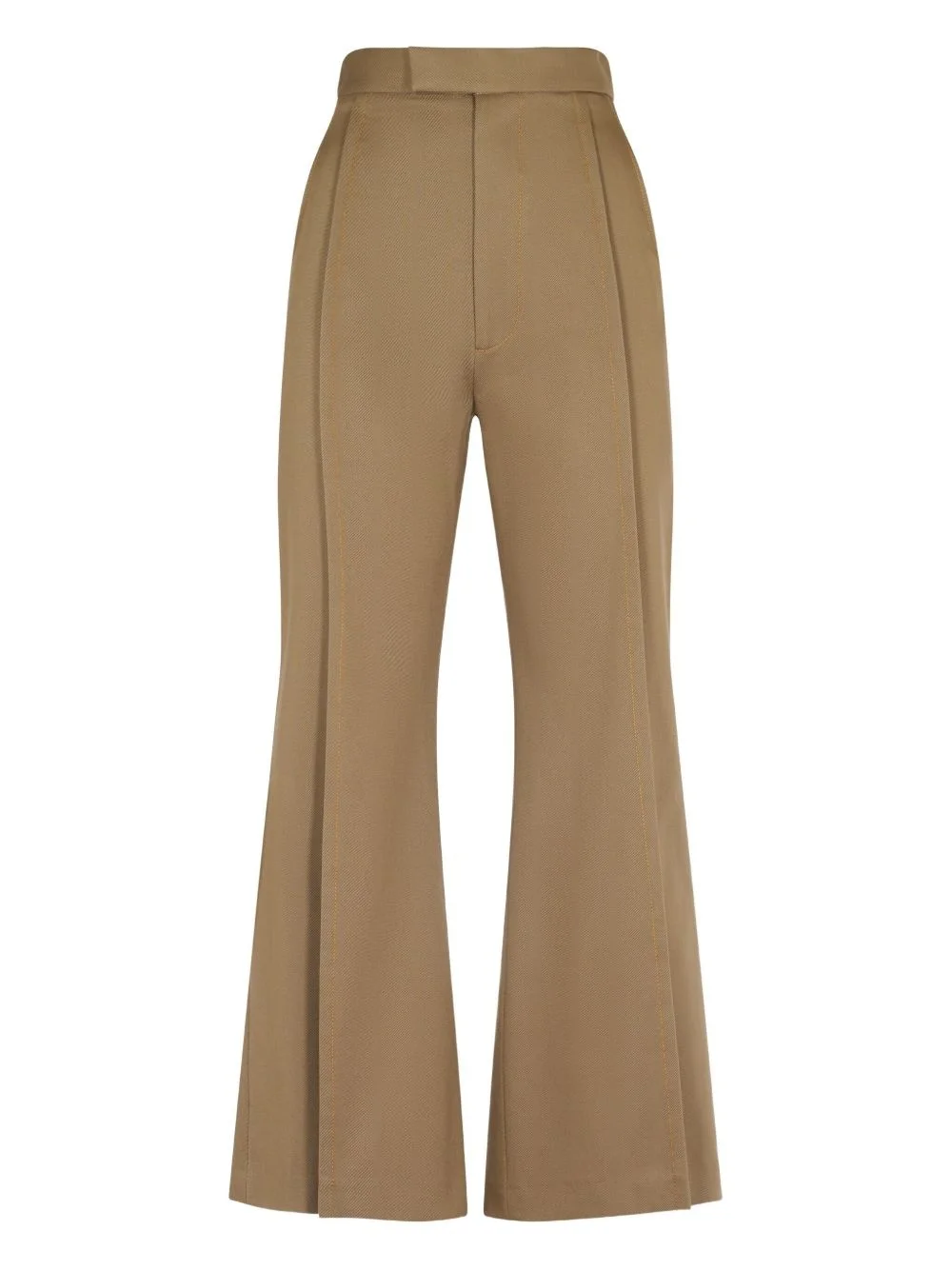 high-waisted flared trousers - 1