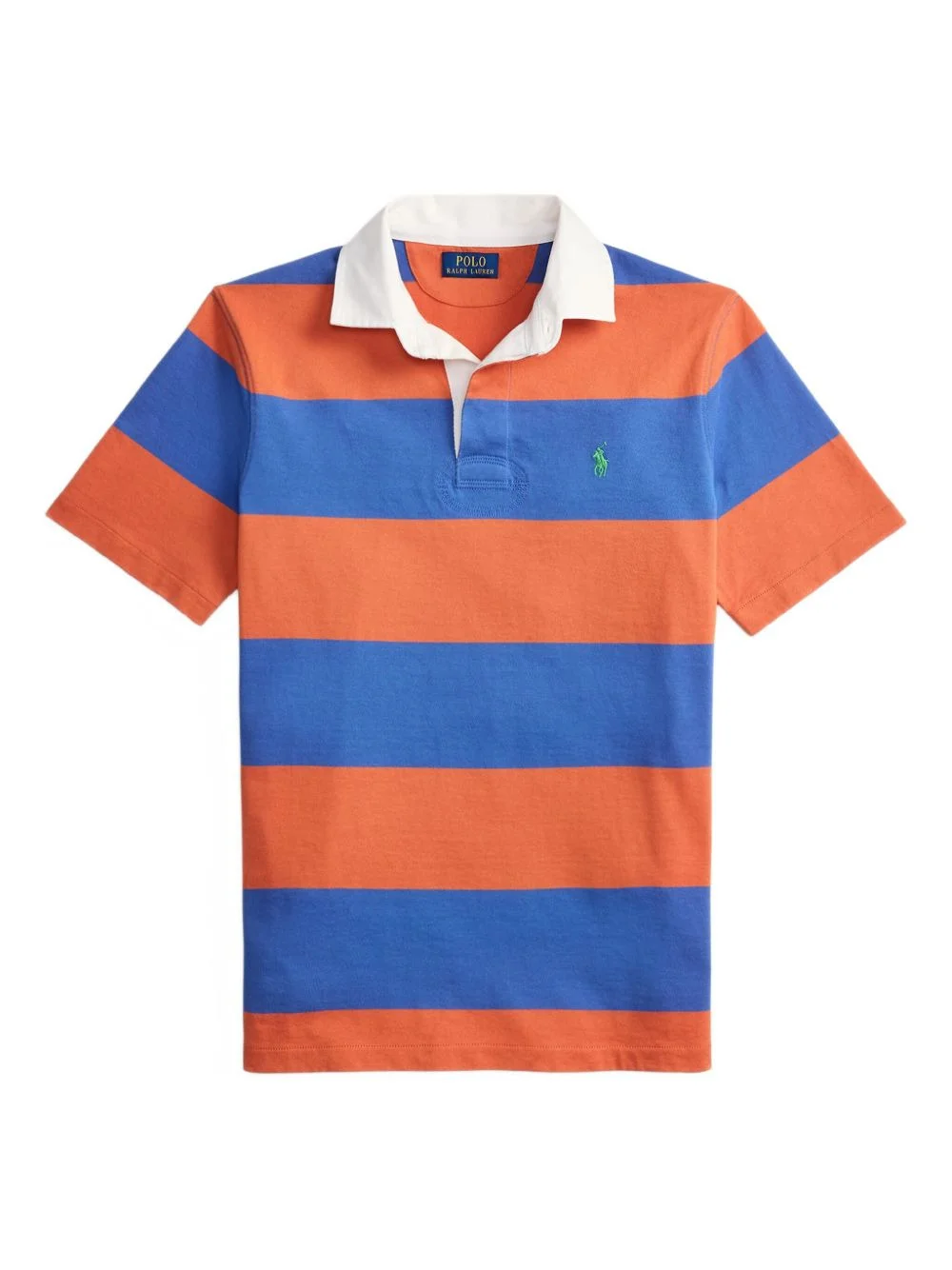 striped short-sleeve polo shirt - 1