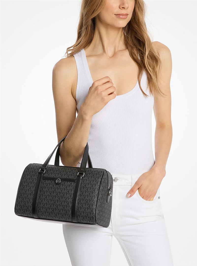 Jet Set Travel Medium Signature Logo Satchel 3