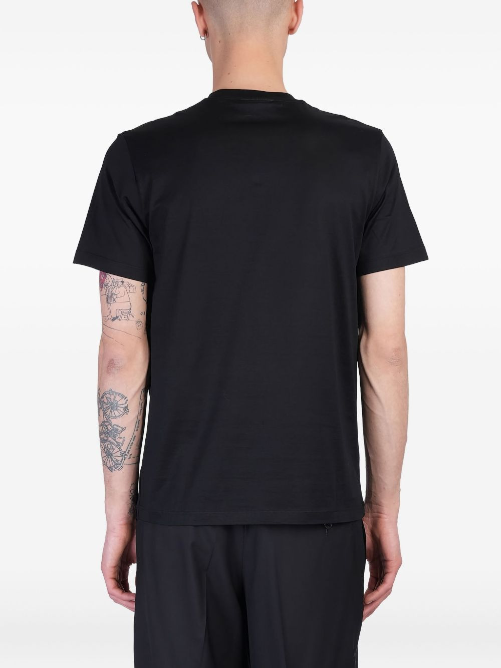 round-neck cotton T-shirt - 4