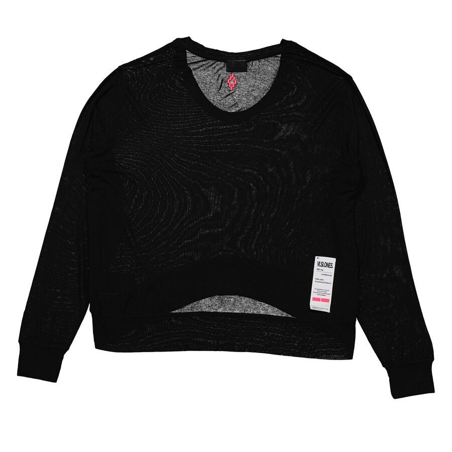 Marcelo Burlon Ladies Black Confidential T-shirt - 2