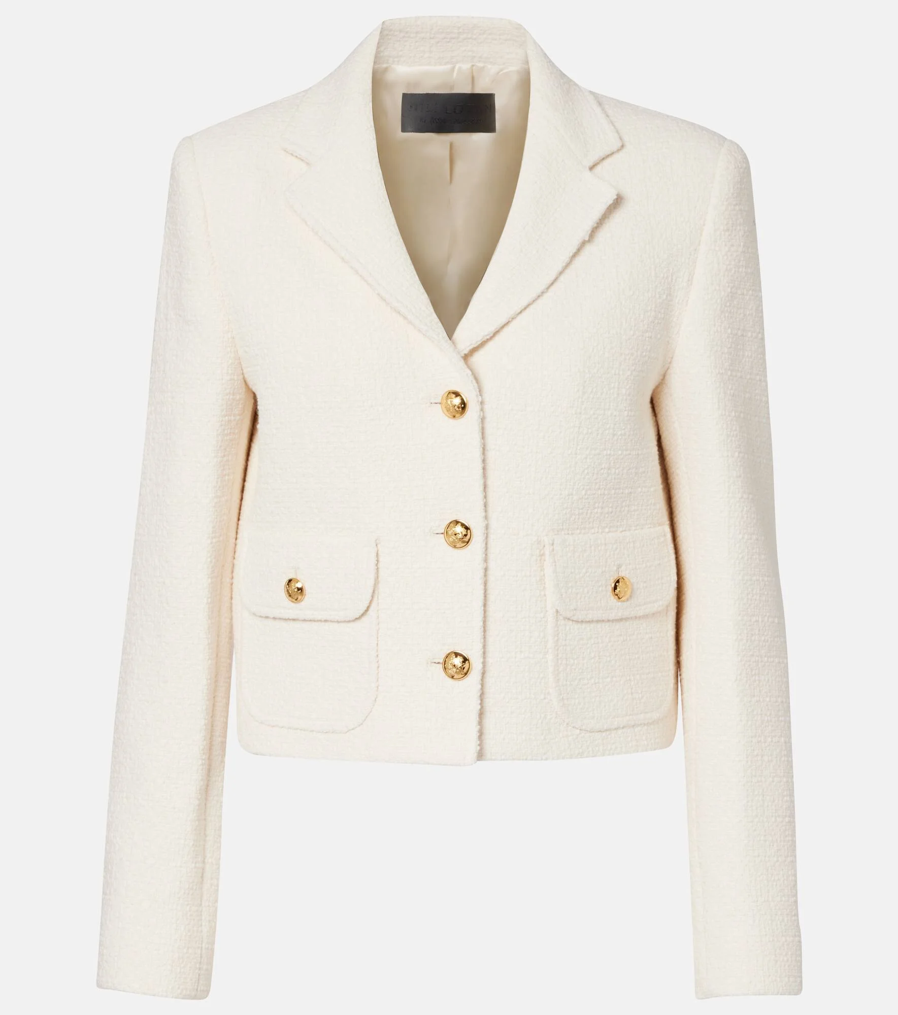 Soren gold-button tweed jacket - 1