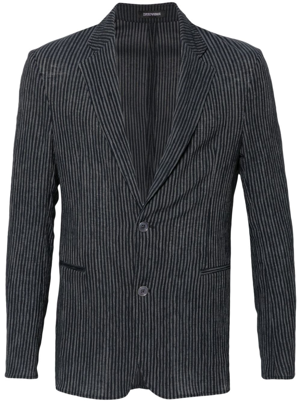 striped seersucker blazer - 1