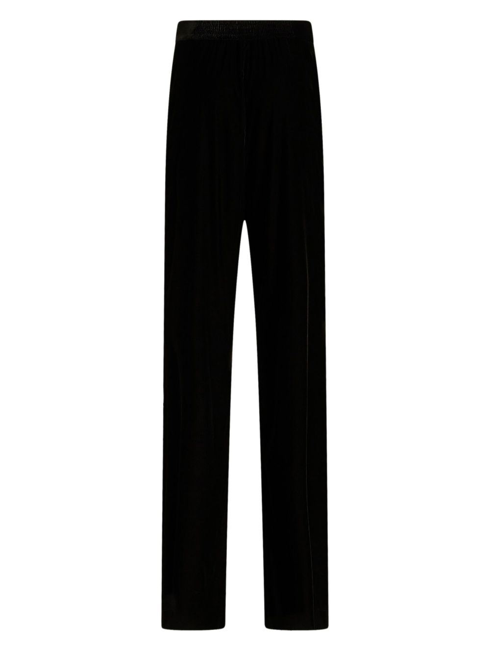velvet straight-leg trousers - 6