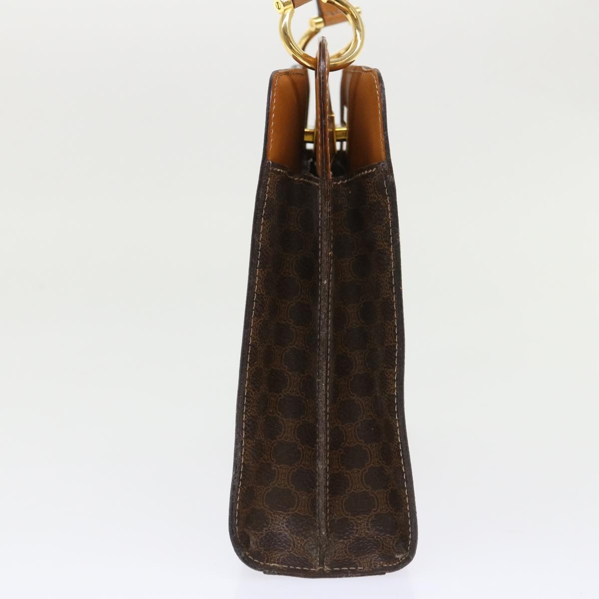CELINE Macadam Canvas Hand Bag Pvc Leather Brown - 3