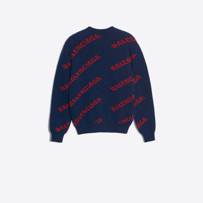 BALENCIAGA Jacquard Logo Crewneck outlook