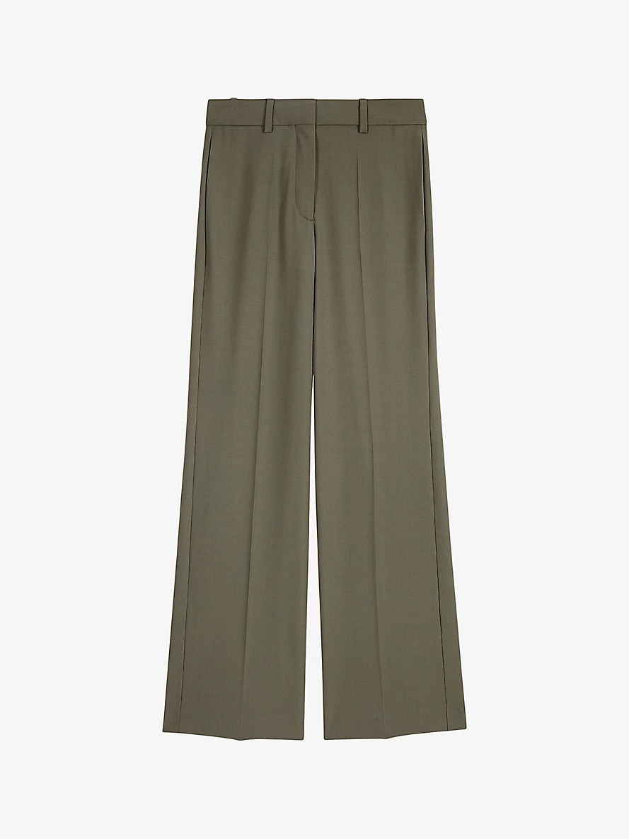 Straight-leg high-rise stretch-woven trousers - 1