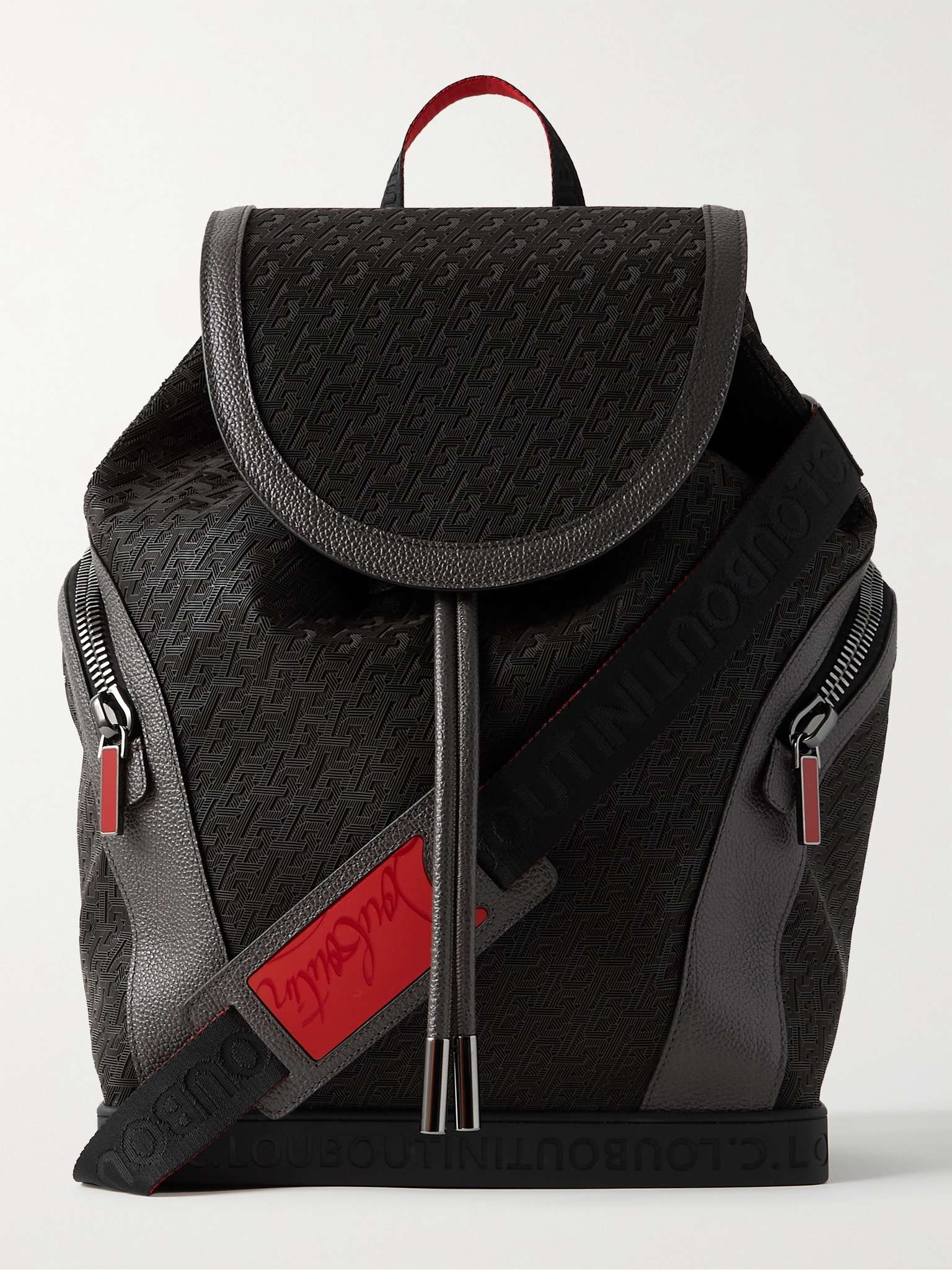 Explorafunk Leather-Trimmed Logo-Jacquard Coated-Canvas Backpack - 1