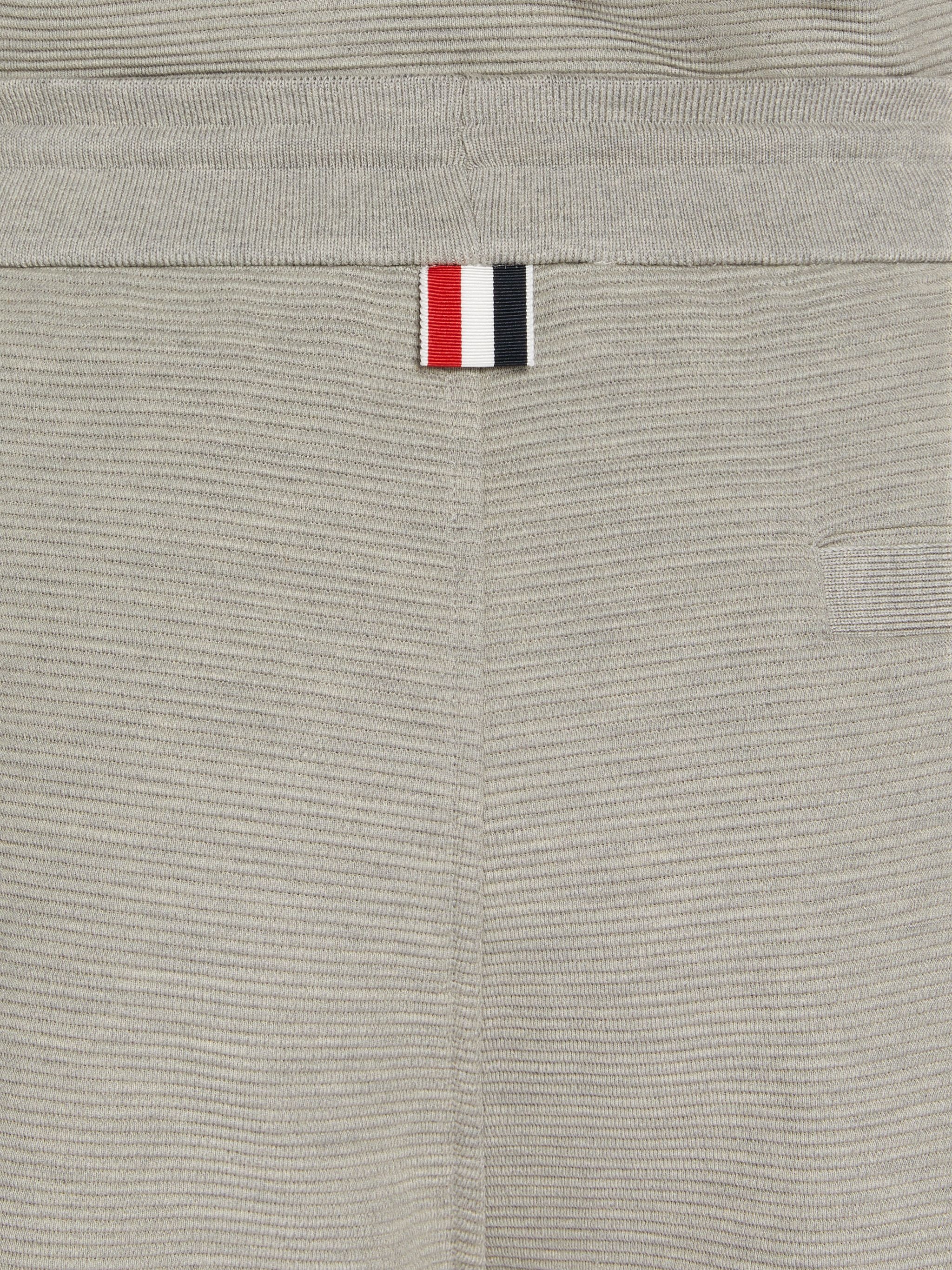 Light Grey Cotton Ottoman Rib 4-Bar Sweatshort - 6