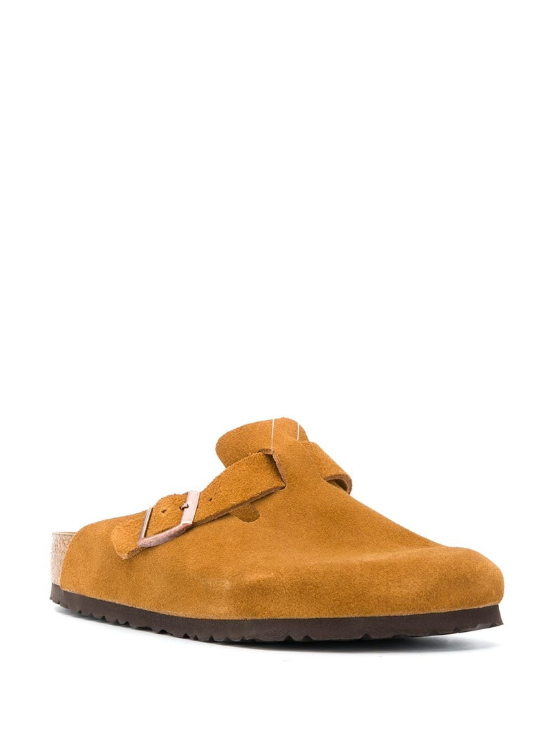 BIRKENSTOCK suede buckle slippers outlook