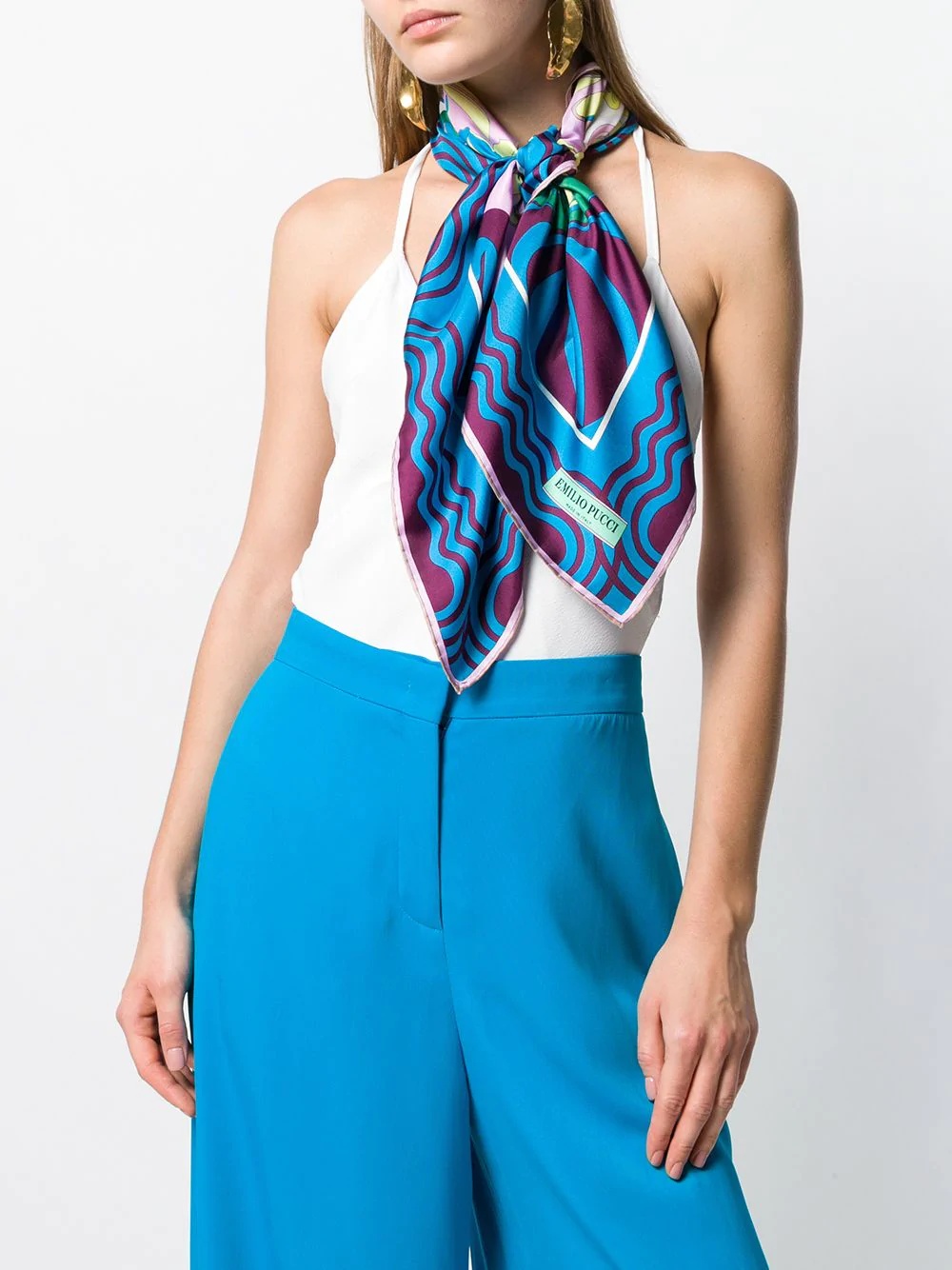 printed sequinned foulard - 2