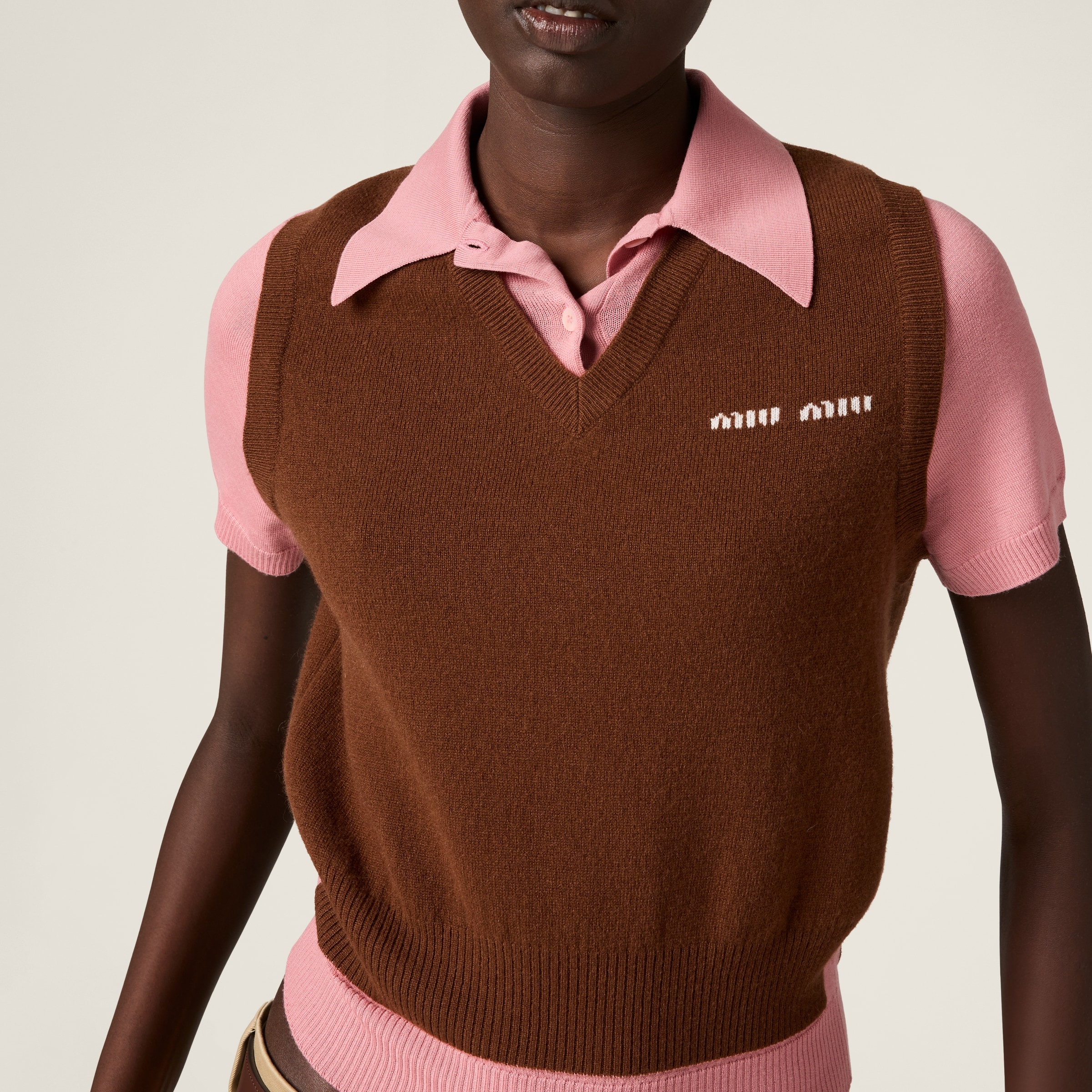 Cashmere and wool polo sweater - 4