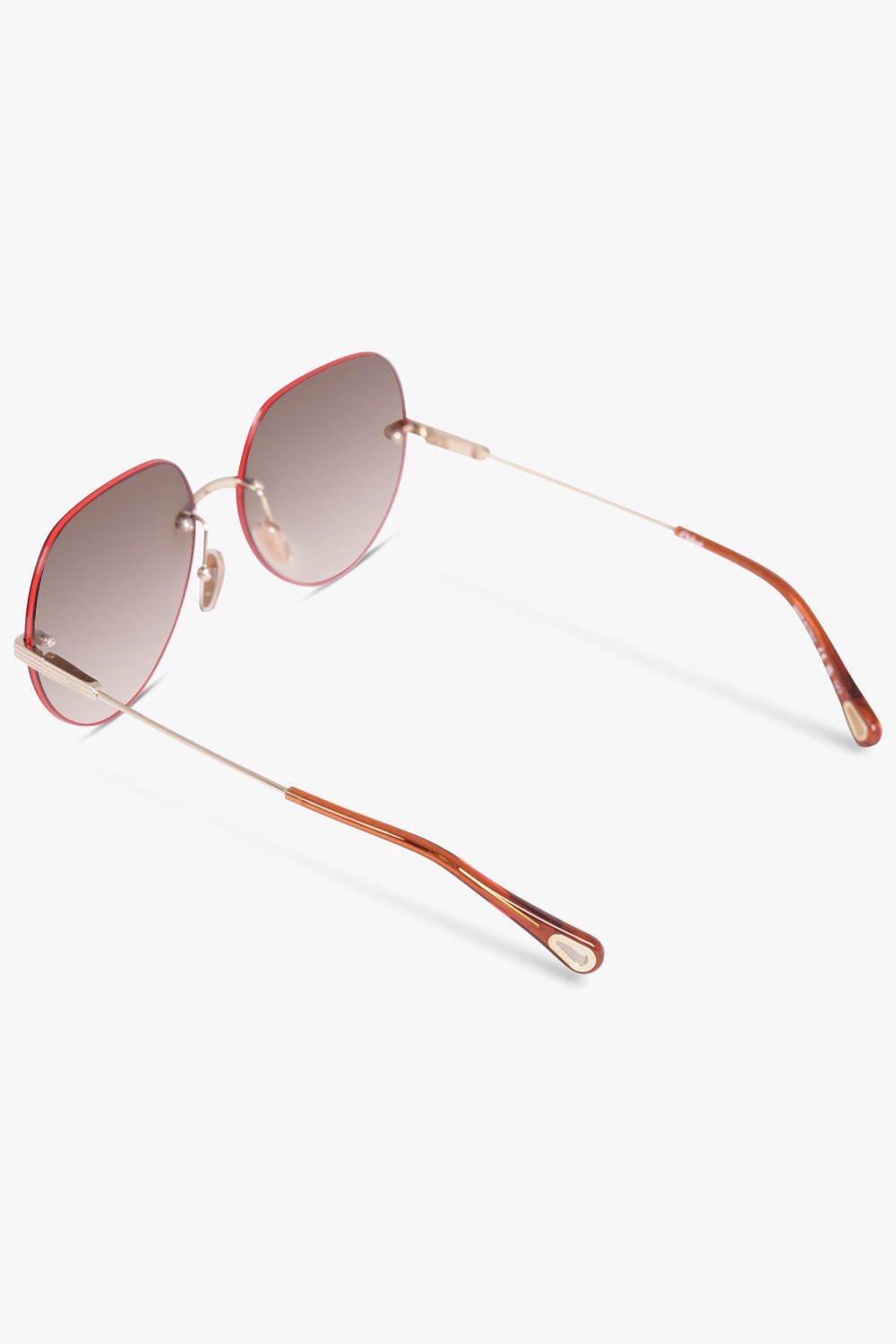 CH0135S ROUND FRAME SUNGLASSES | RED/BROWN - 3