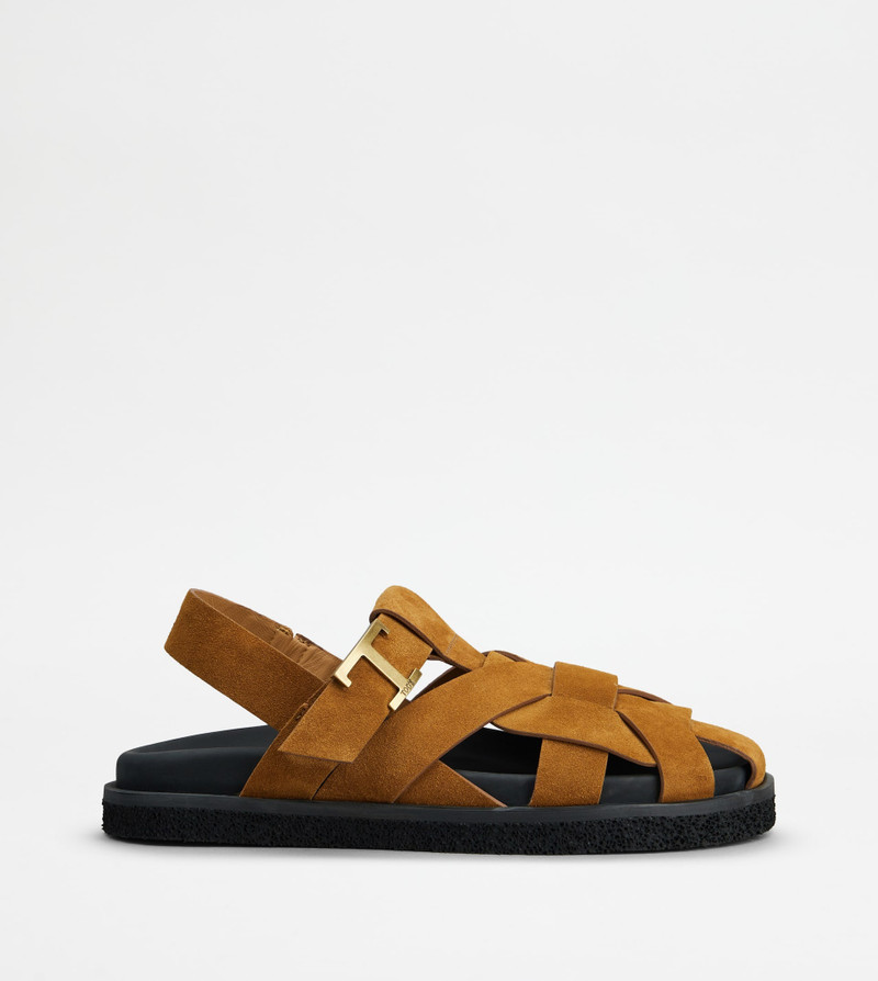 T TIMELESS SANDALS IN SUEDE - BROWN 1