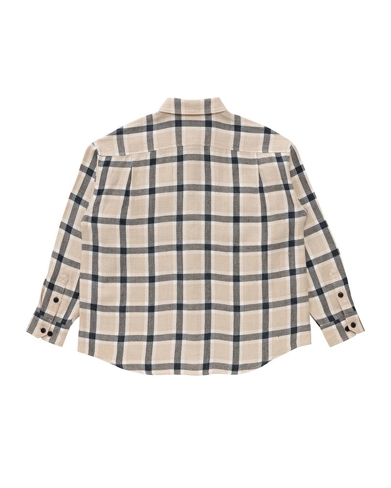 LUMBER CHECK L/S BEIGE - 2