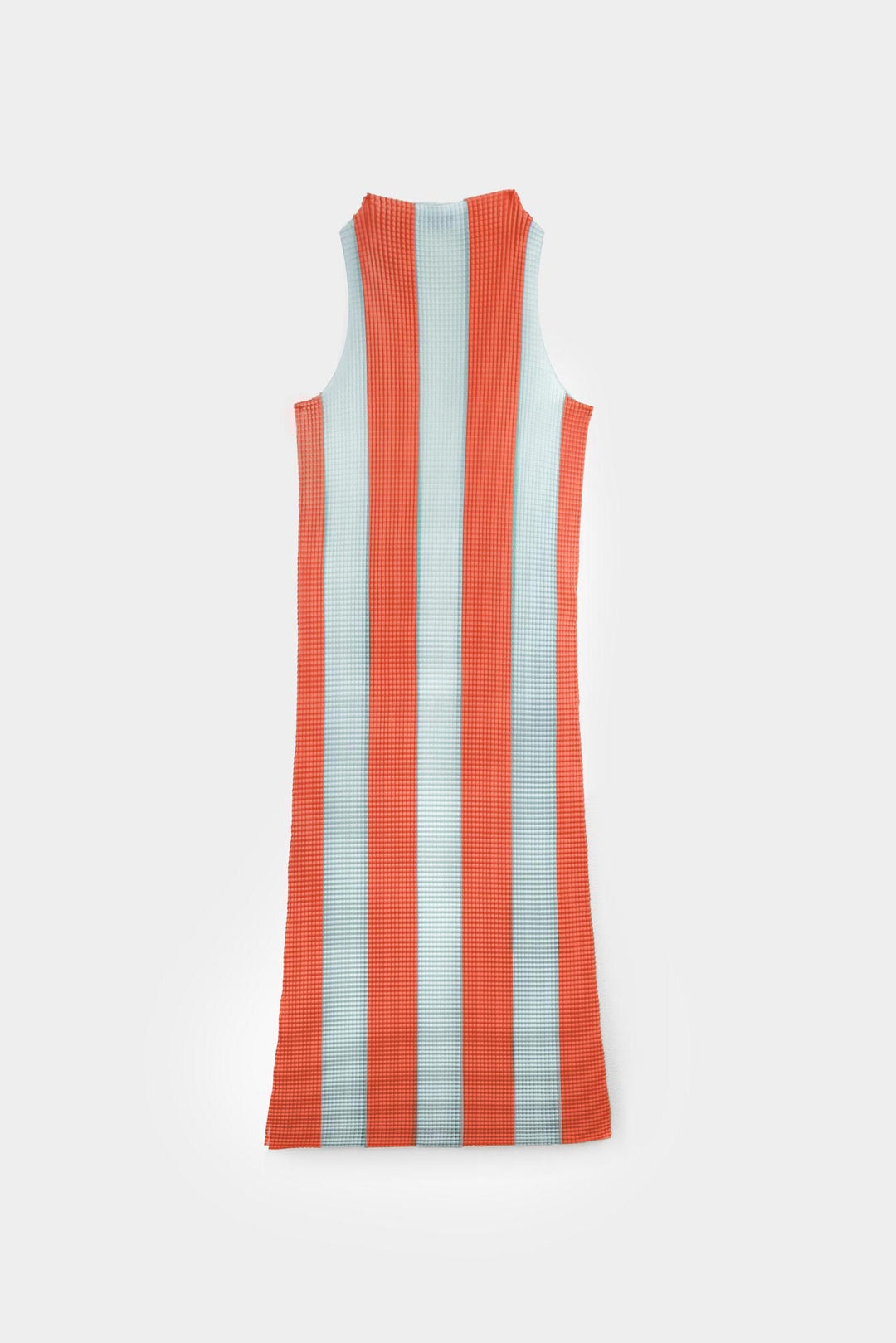 PLEATED TANK DRESS / red & blue stripes - 1