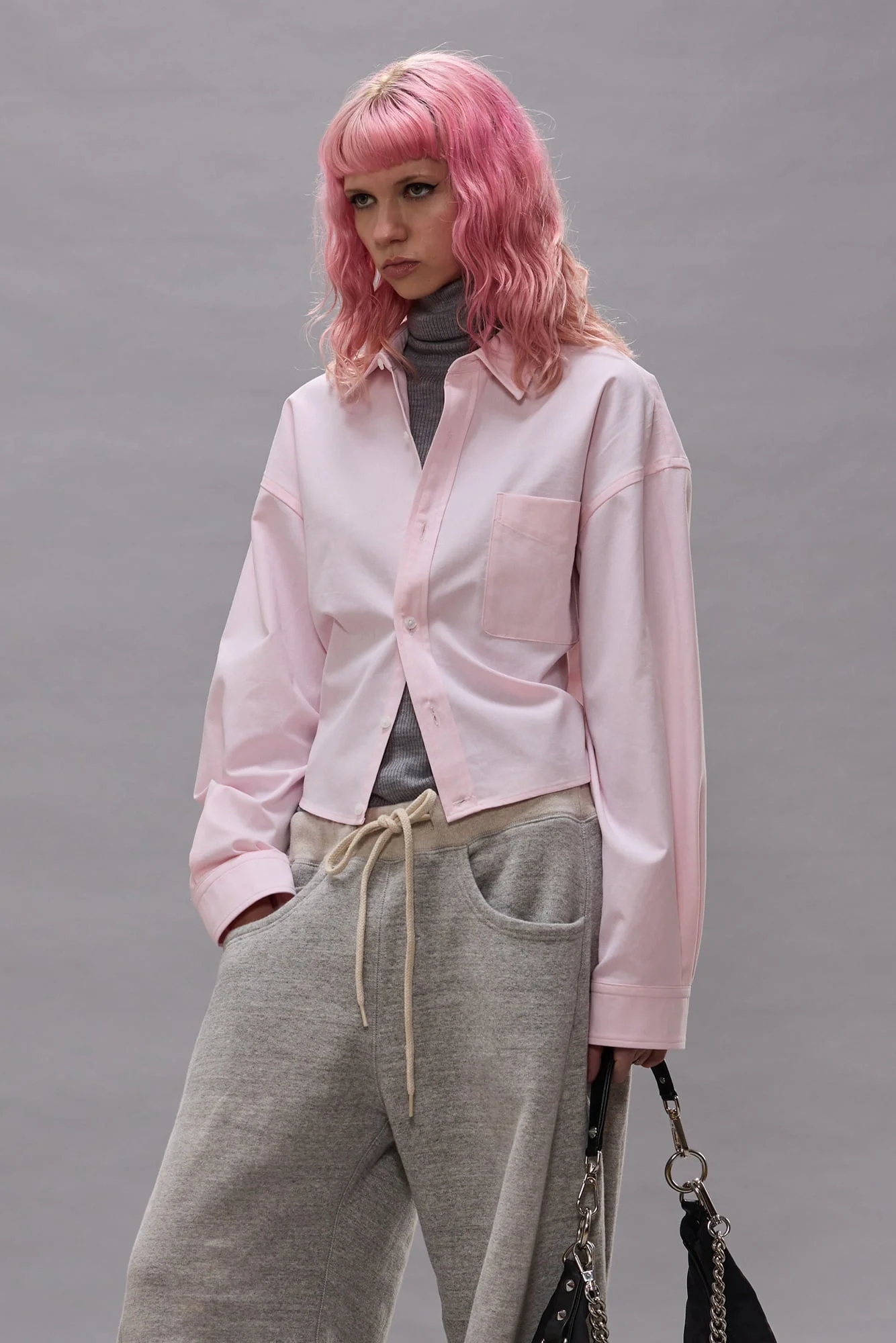 Split Hem Boyfriend Shirt - 1