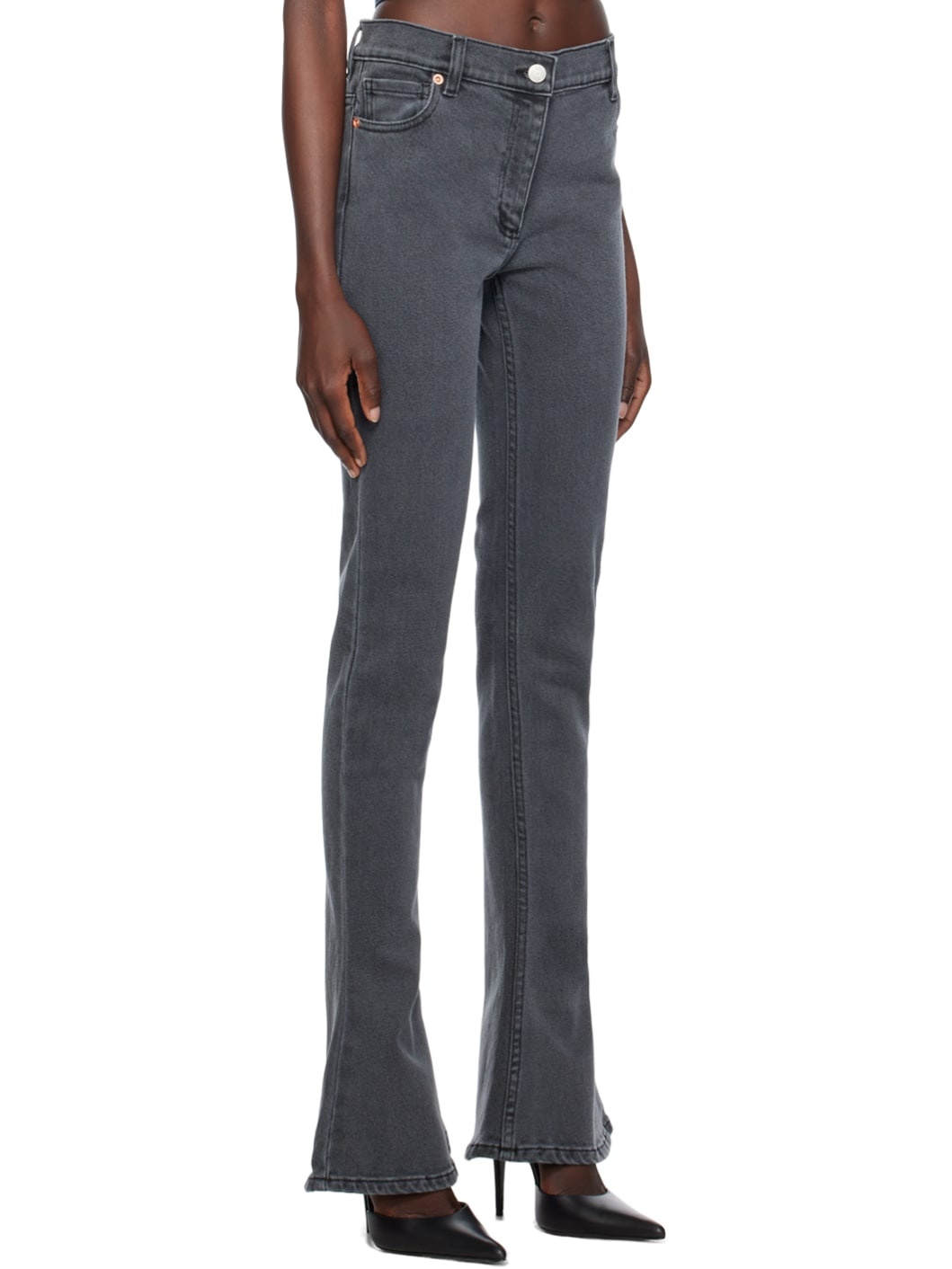 Gray Flare Jeans - 2
